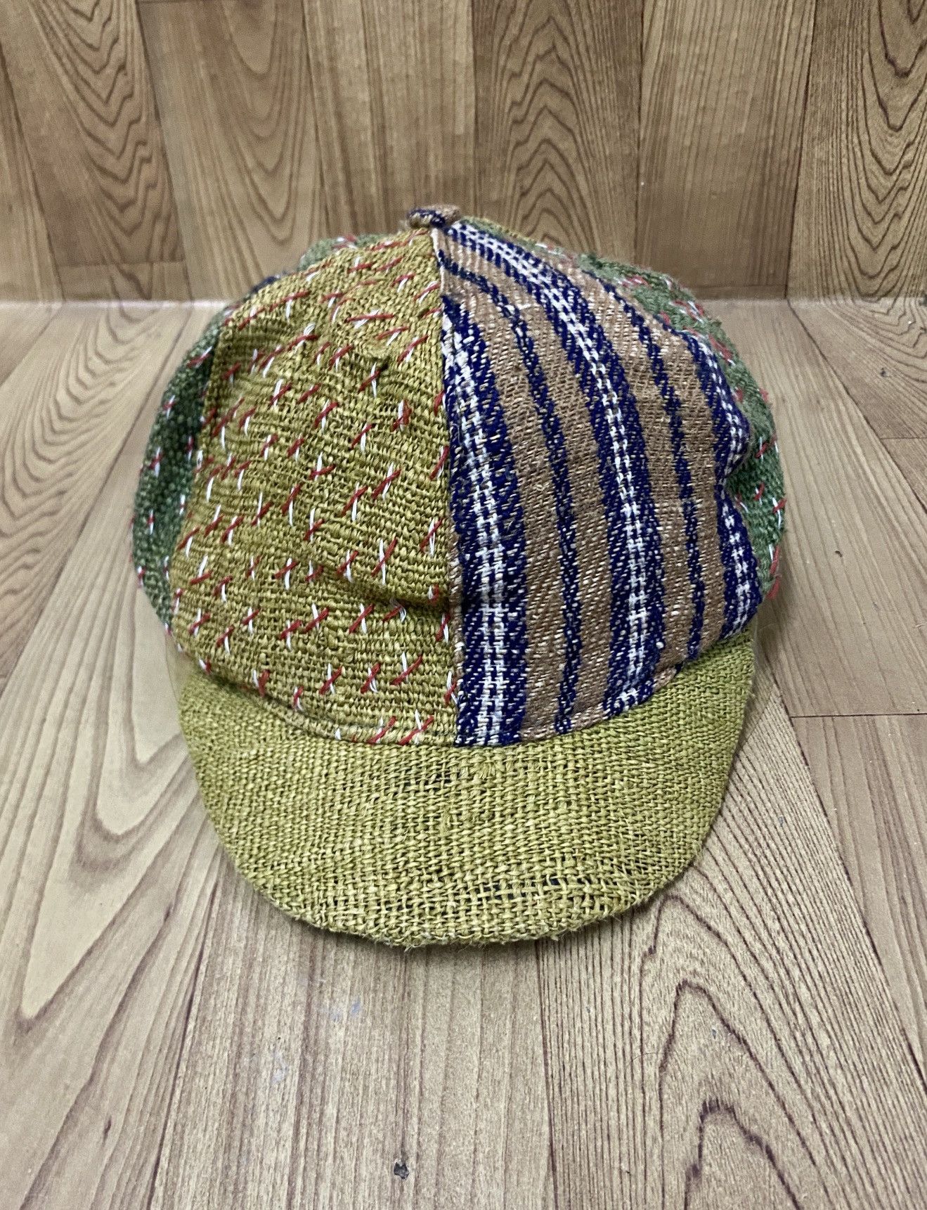 Japanese Brand Very Rare Vintage Japanese Brand Sashiko Boro Cap 1990s Size ONE SIZE - 1 Thumbnail