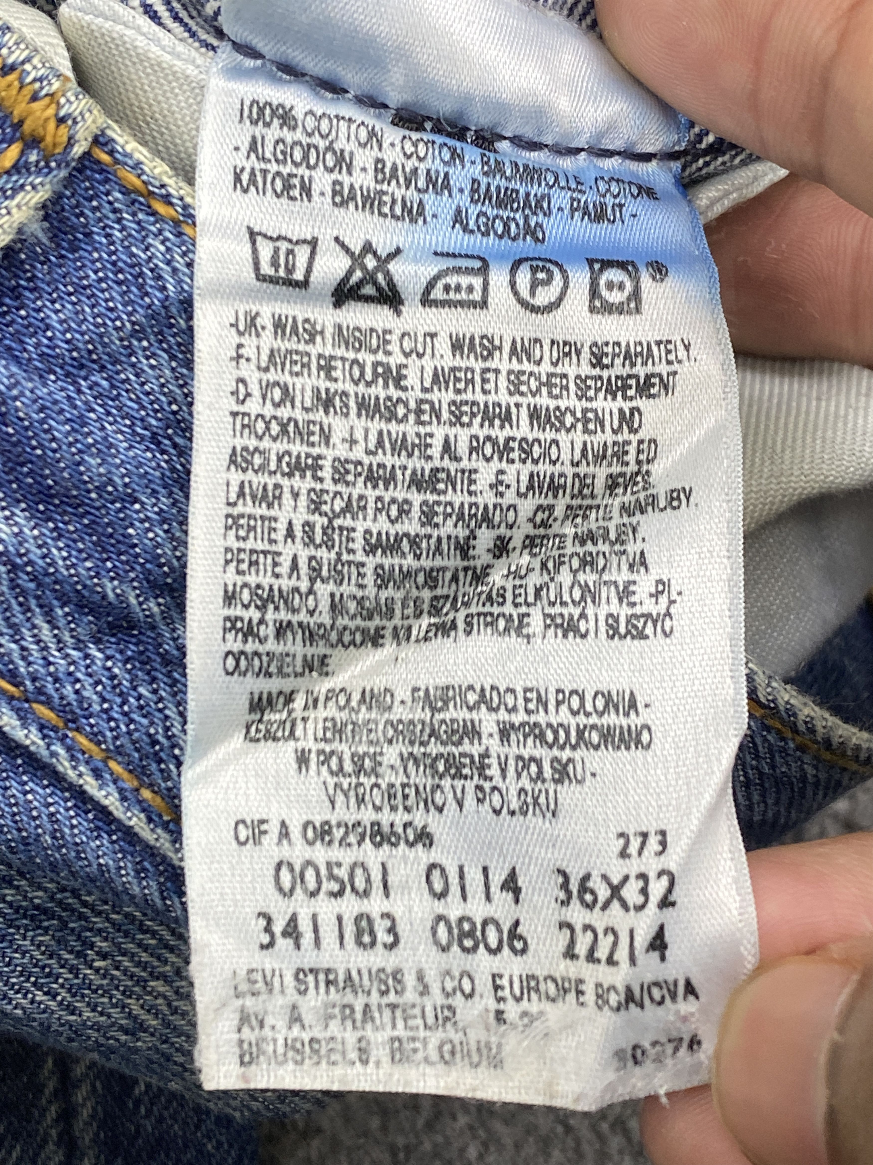 Levi's Distressed Blue Denim Vintage Levis 501 Jeans DP2804 Size US 38 / EU 54 - 7 Thumbnail