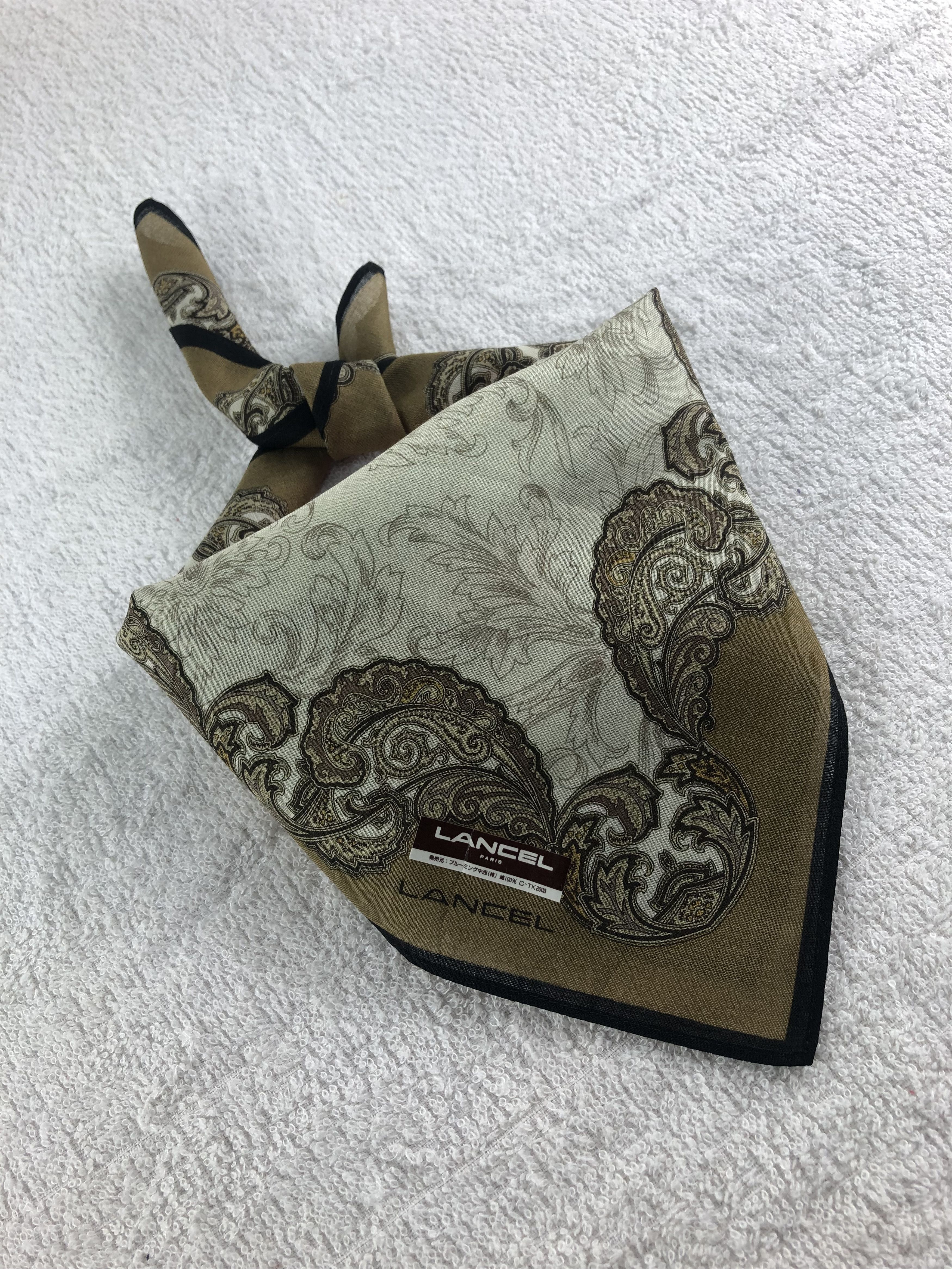 Lancel Lancel Paislee Handkerchief / Bandana / Neckerchief C287 Size ONE SIZE - 2 Thumbnail