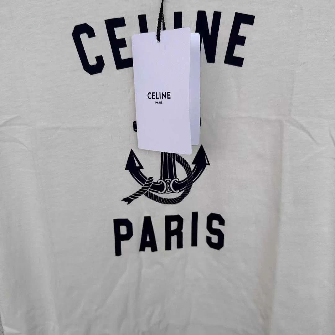 Celine Celine Anchor Short Sleeve Tee Size S BNWT Size S / US 4 / IT 40 - 3 Thumbnail