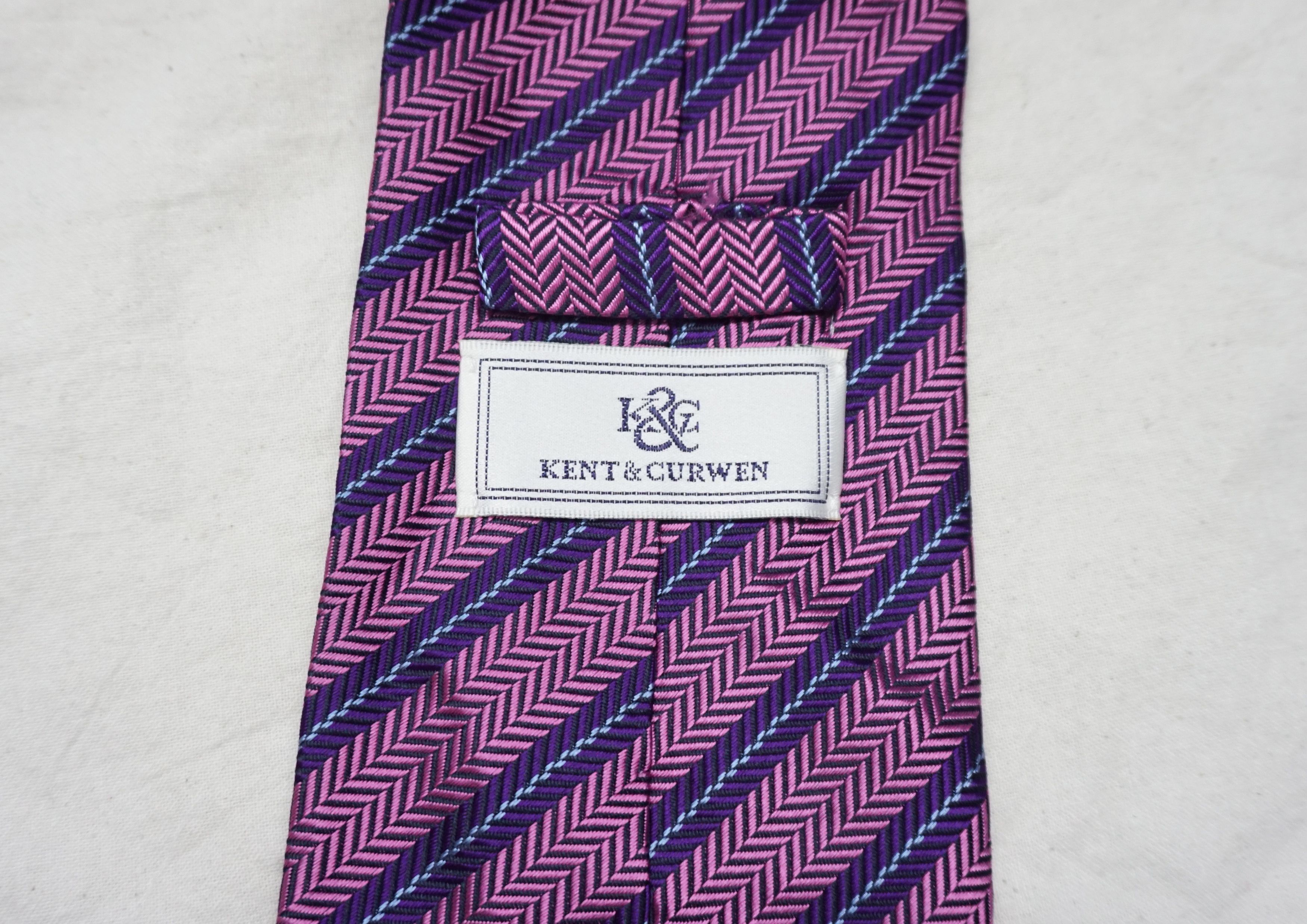 Kent & Curwen Kent & Curwen herringbone pattern Necktie Size ONE SIZE - 2 Thumbnail