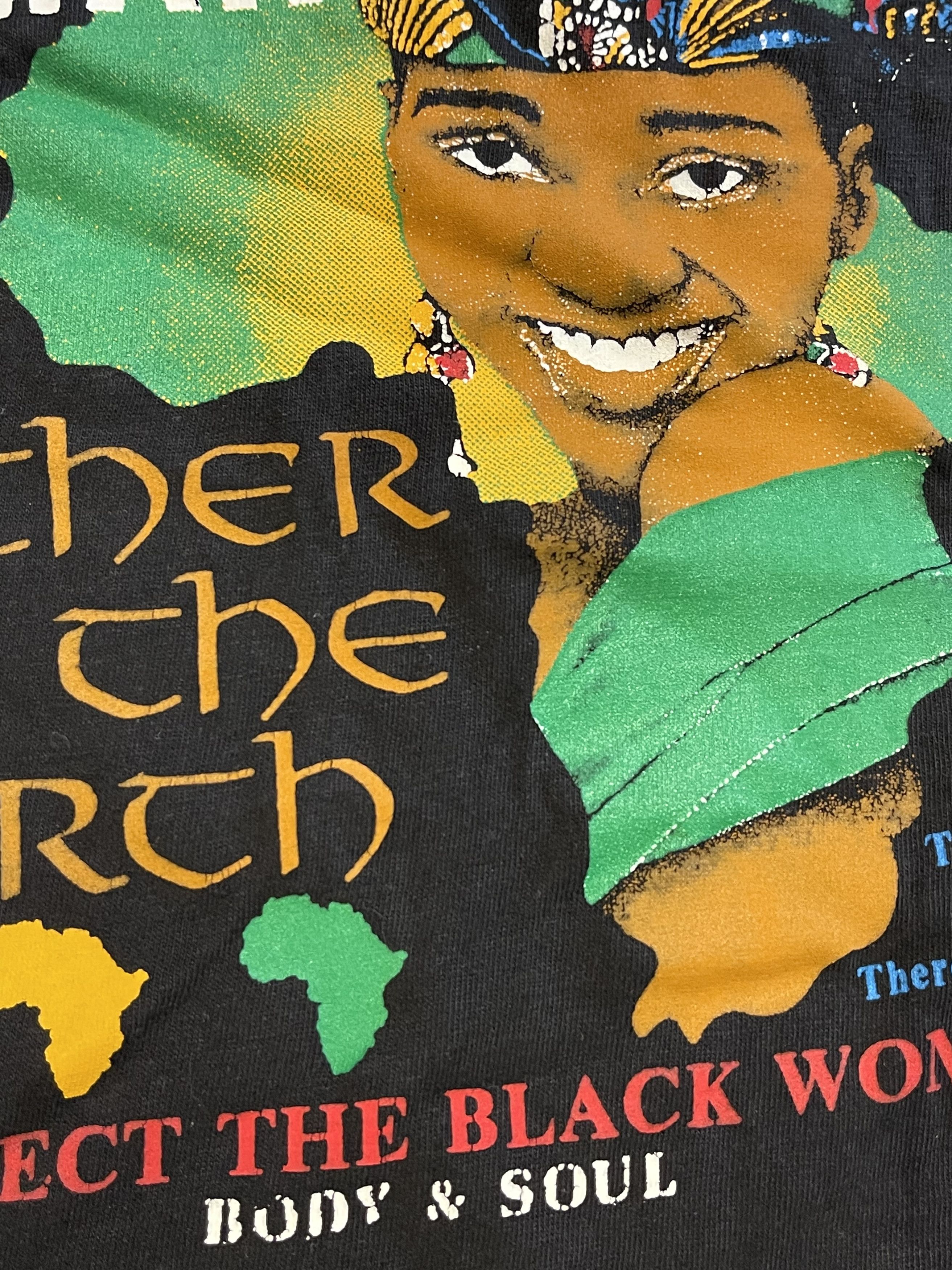 Rap Tees × Vintage 1990's Black Woman Africa Vintage Freaknic Rap T-Shirt Size US L / EU 52-54 / 3 - 8 Thumbnail