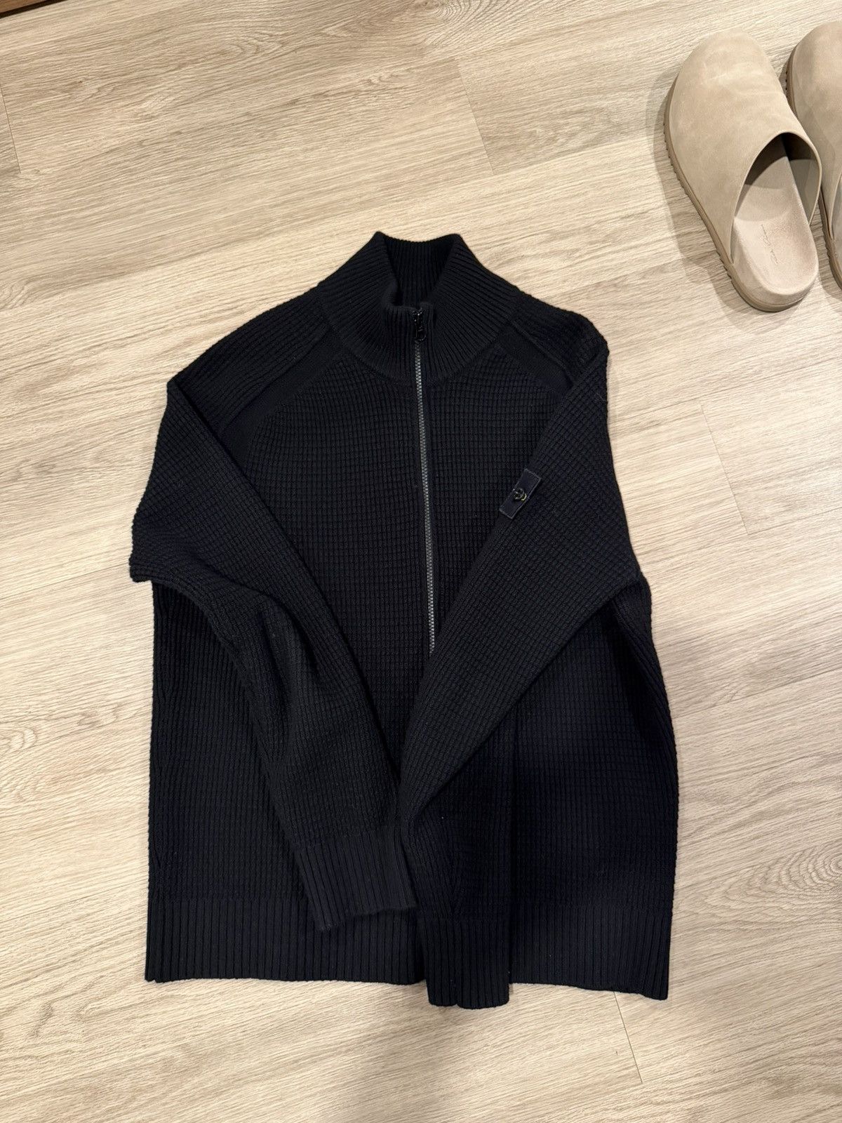 Stone Island Ghost Waffle-Knit Virgin Wool Zip-Up Cardigan Size US M / EU 48-50 / 2 - 10 Thumbnail