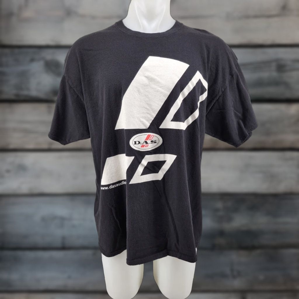 Vintage DAS Shirt Mens 2XL Black Audio Sound Hip Hop T-Shirt Crew Neck Short Sleeve Cotton Jersey Size US XXL / EU 58 / 5 - 1 Thumbnail