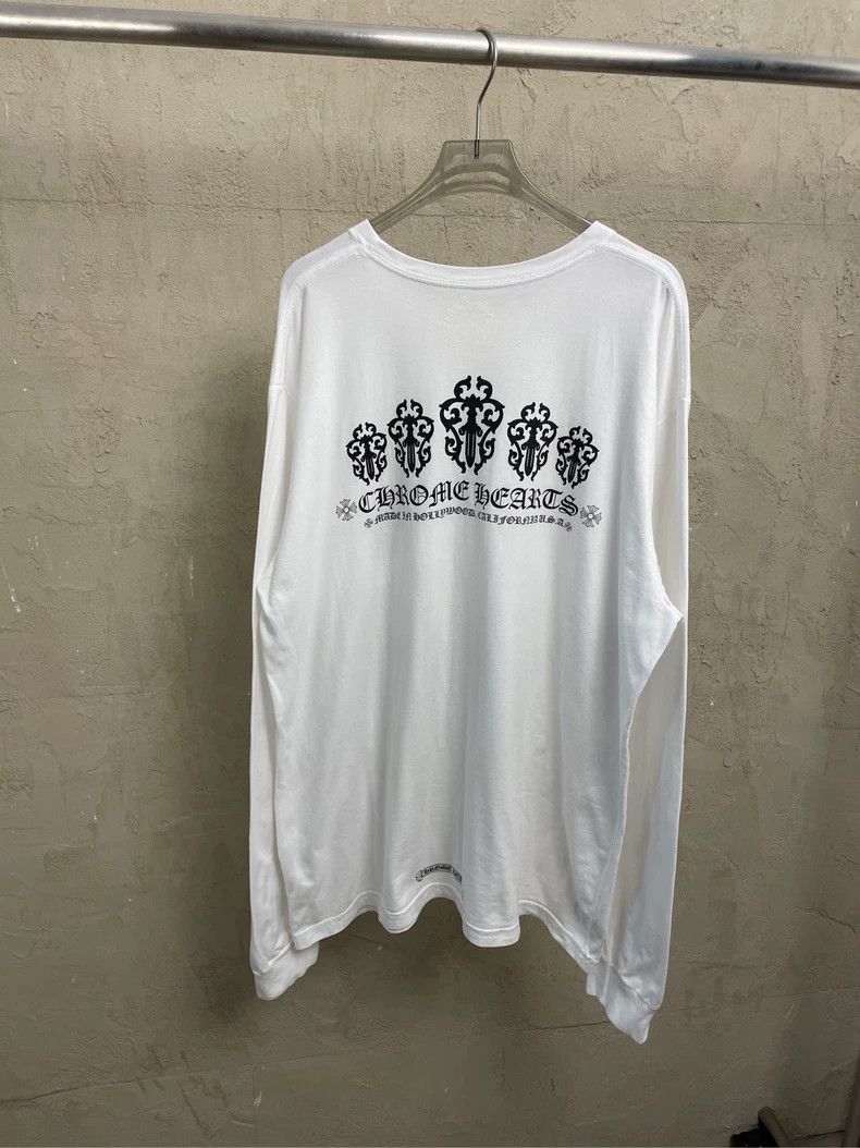 Chrome Hearts Chrome Hearts Long Sleeve White T-Shirt Size US XL / EU 56 / 4 - 1 Thumbnail