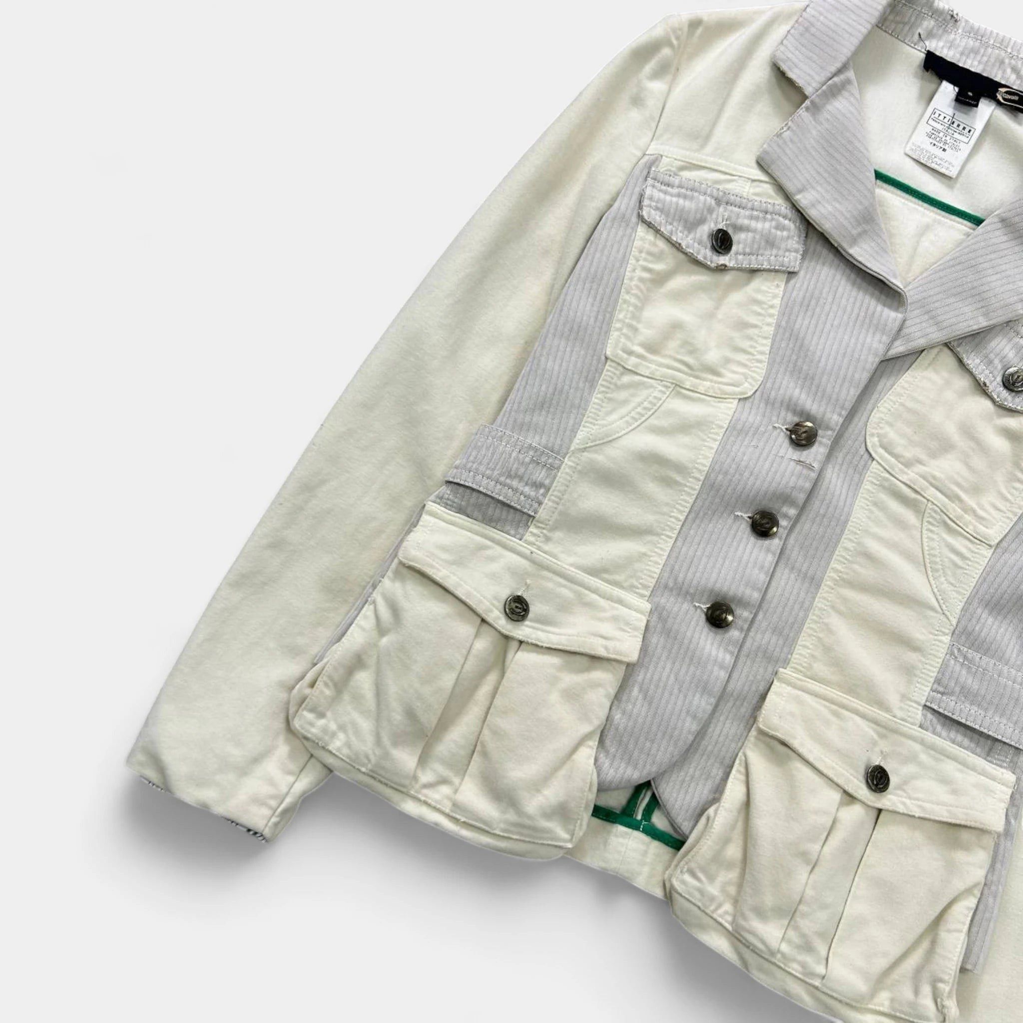 Just Cavalli Just Cavalli Women's Beige and Black Cargo Style Jacket Size S / US 4 / IT 40 - 2 Thumbnail