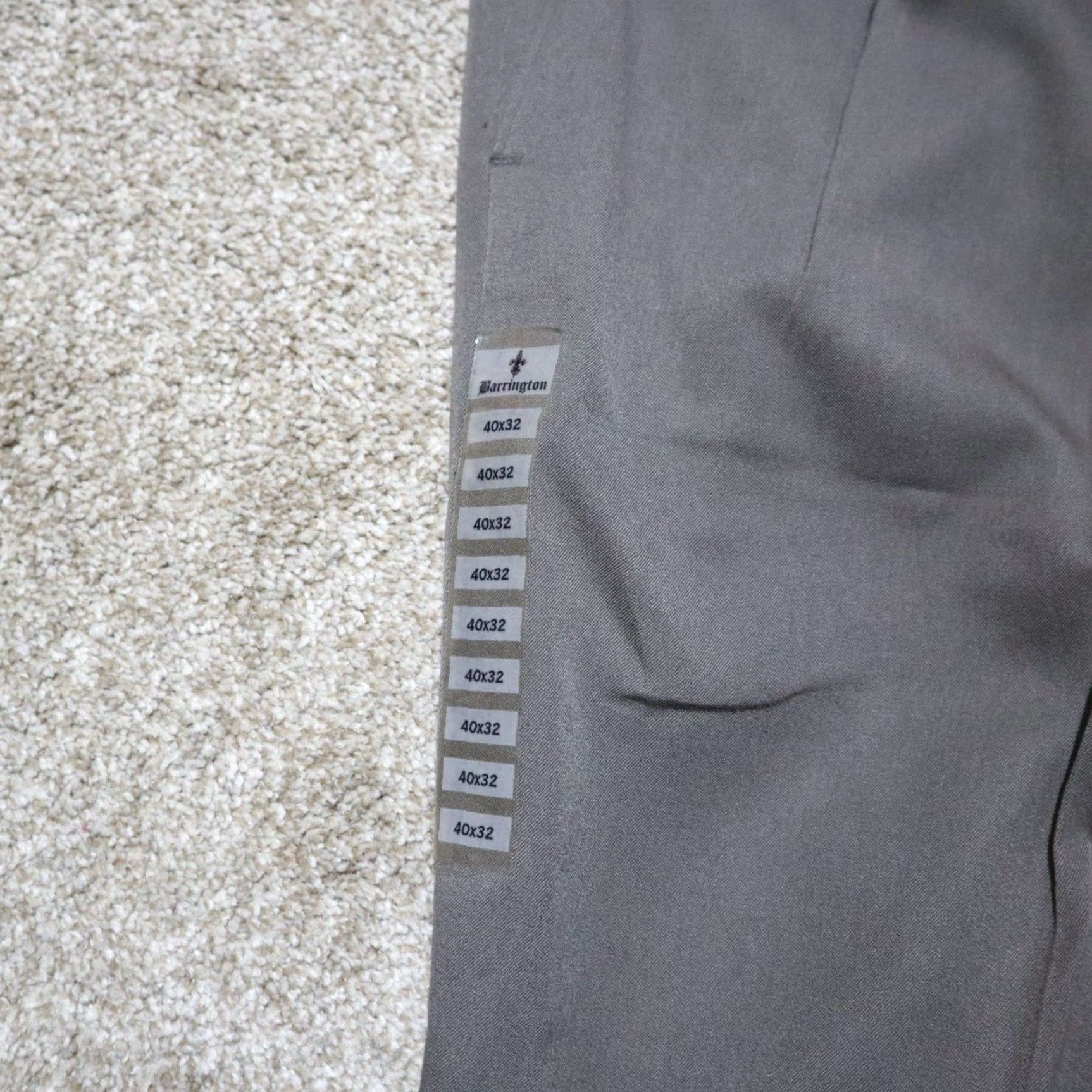 Vintage Barrington Premier Pleated Cuffed Charcoal Gray Wool Dress Pants Size 40x30 Men Shirt? Size US 40 / EU 56 - 3 Thumbnail