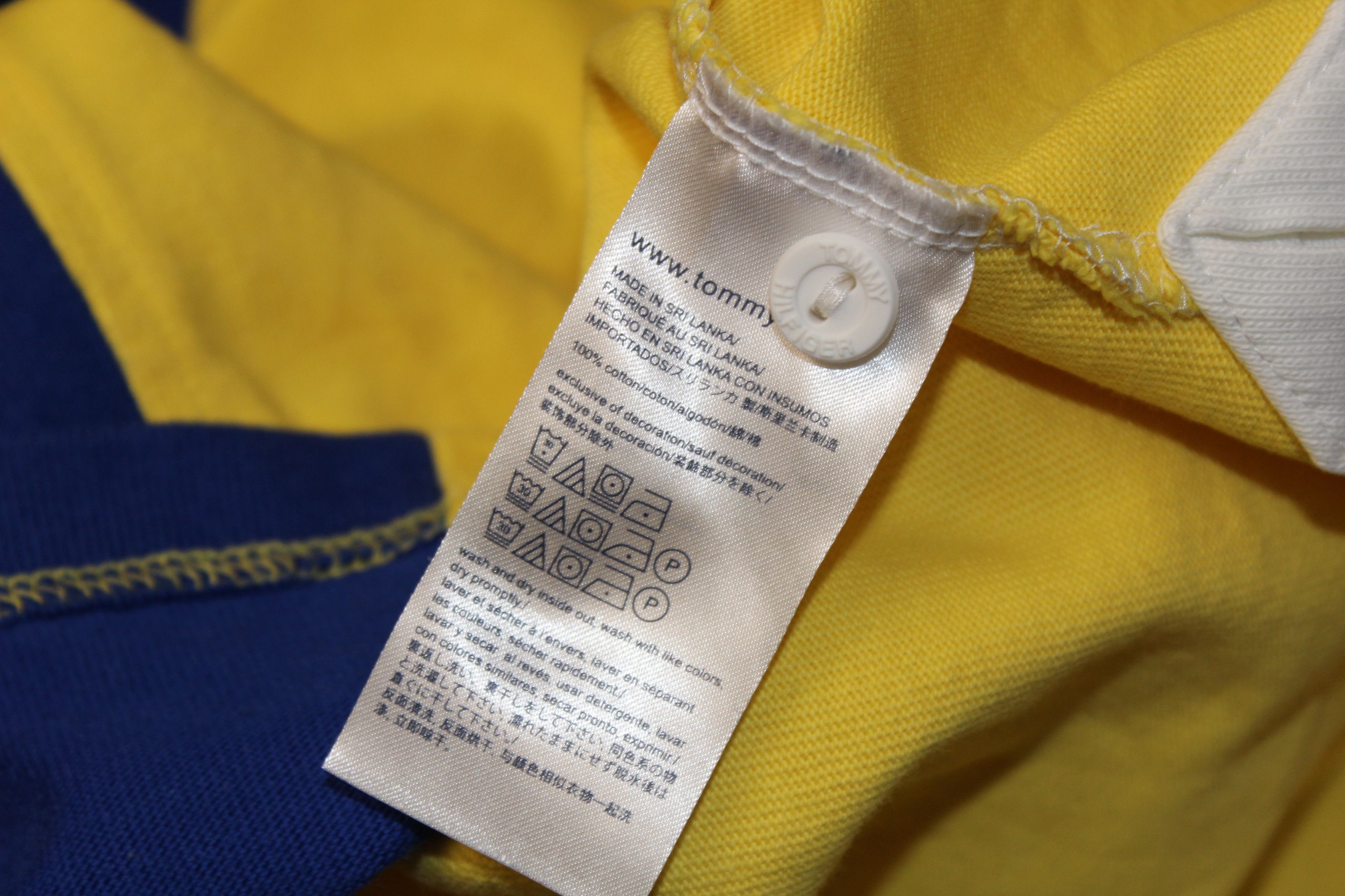 Tommy Hilfiger Men's Tommy Hilfiger Yellow Blue Rugby Shirt Size US M / EU 48-50 / 2 - 9 Thumbnail