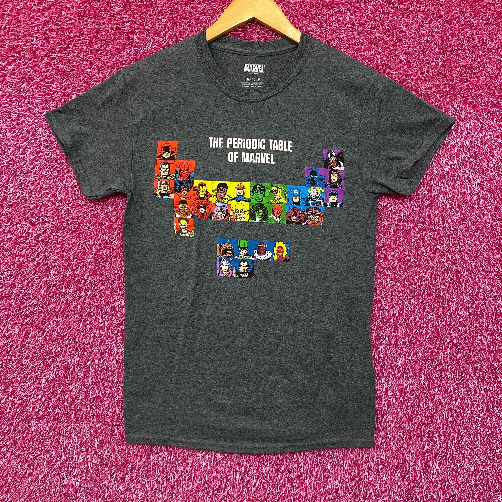 Marvel Comics Marvel Comic Periodic Table Super Hero Tshirt Size Small Size US S / EU 44-46 / 1 - 1 Thumbnail