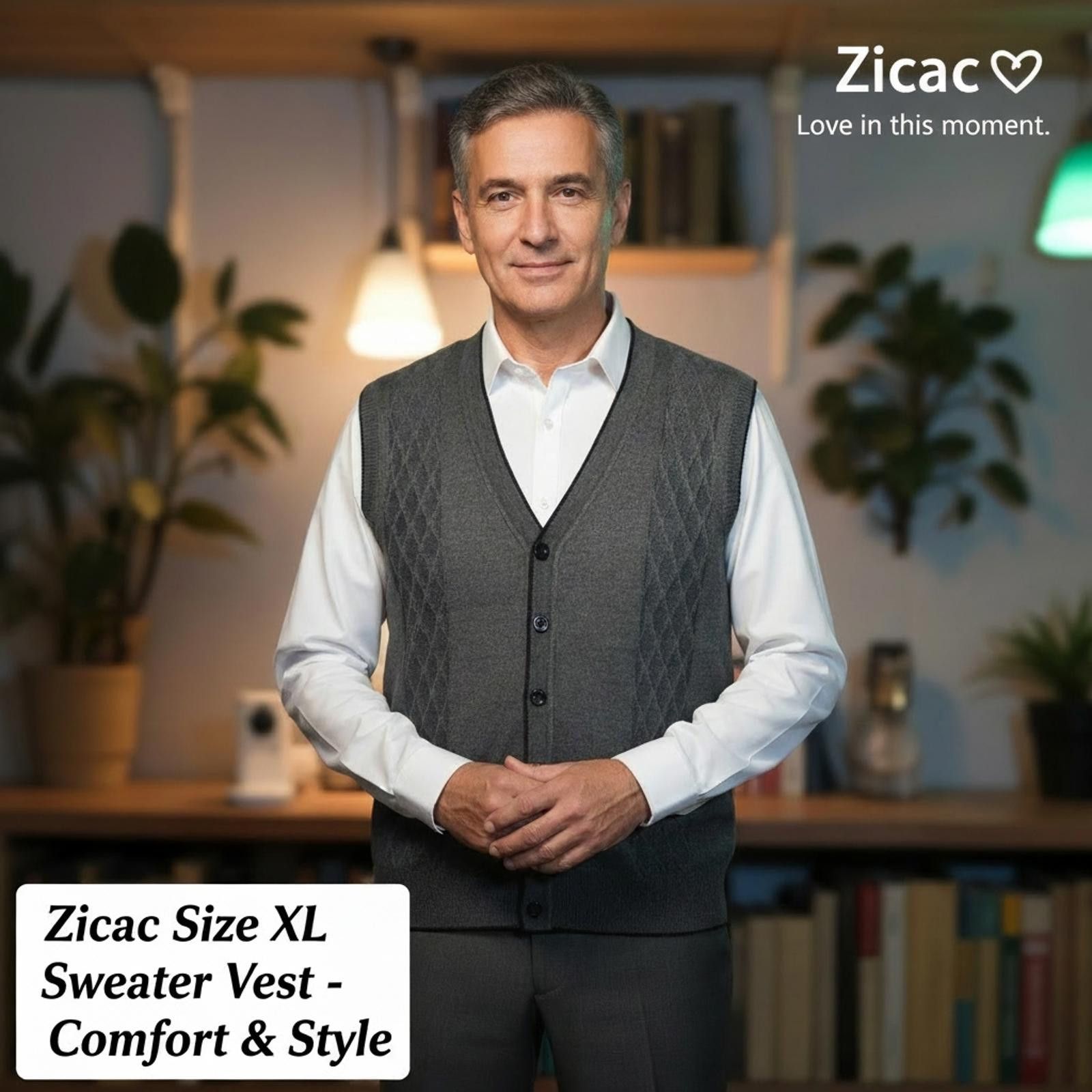 Other Zicac XL Knit Sweater Vest in Gray Size US XL / EU 56 / 4 - 2 Thumbnail