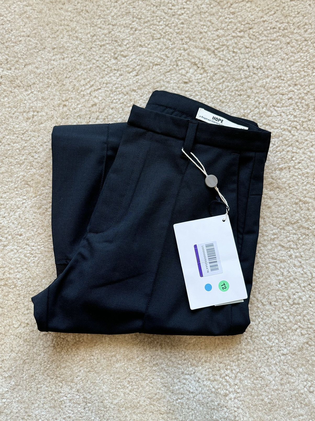 Hope Hope Stockholm New “Krissy Cuff” Trouser Wool Blend Black Size 27" / US 4 / IT 40 - 1 Thumbnail