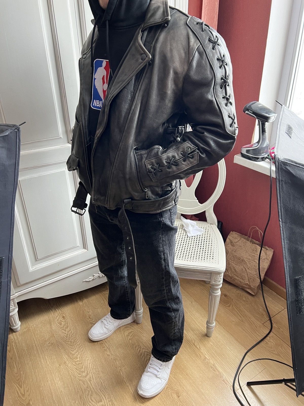 Genuine Leather × Vintage VINTAGE HAVEBA BIKER CROPPED GENUINE LEATHER JACKET Size US L / EU 52-54 / 3 - 2 Thumbnail