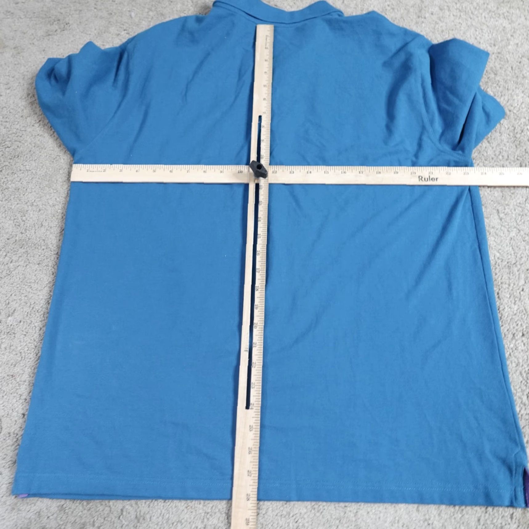 Pringle Of Scotland Pringle of Scotland Polo Shirt 2XL Blue Solid Cotton Polo Men Sports Golf Short Sleeve Collared Button Regular Vintage: No Size US XXL / EU 58 / 5 - 4 Thumbnail