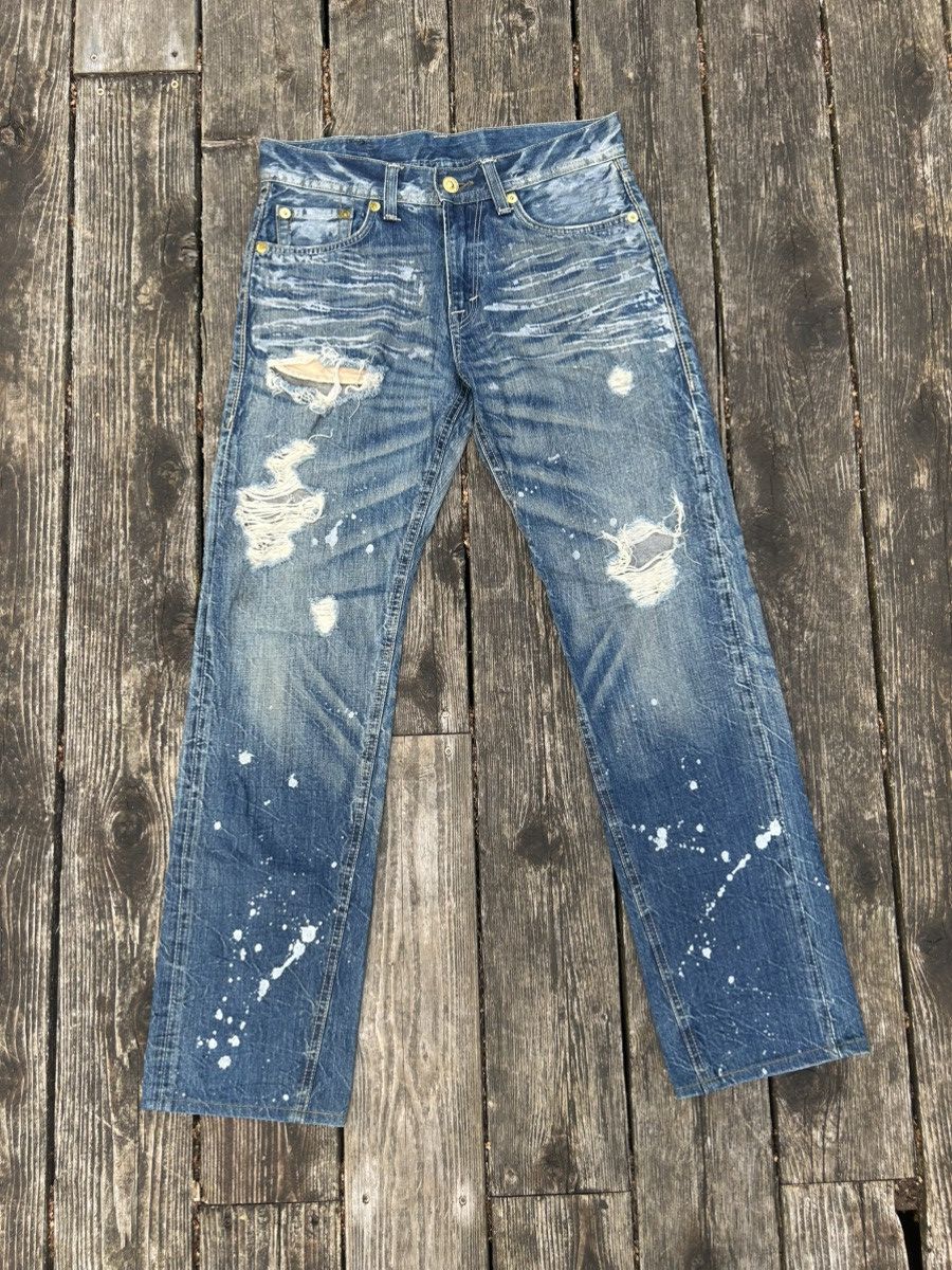 Japanese Brand Denim Craft Distressed Jeans Size US 29 - 1 Thumbnail