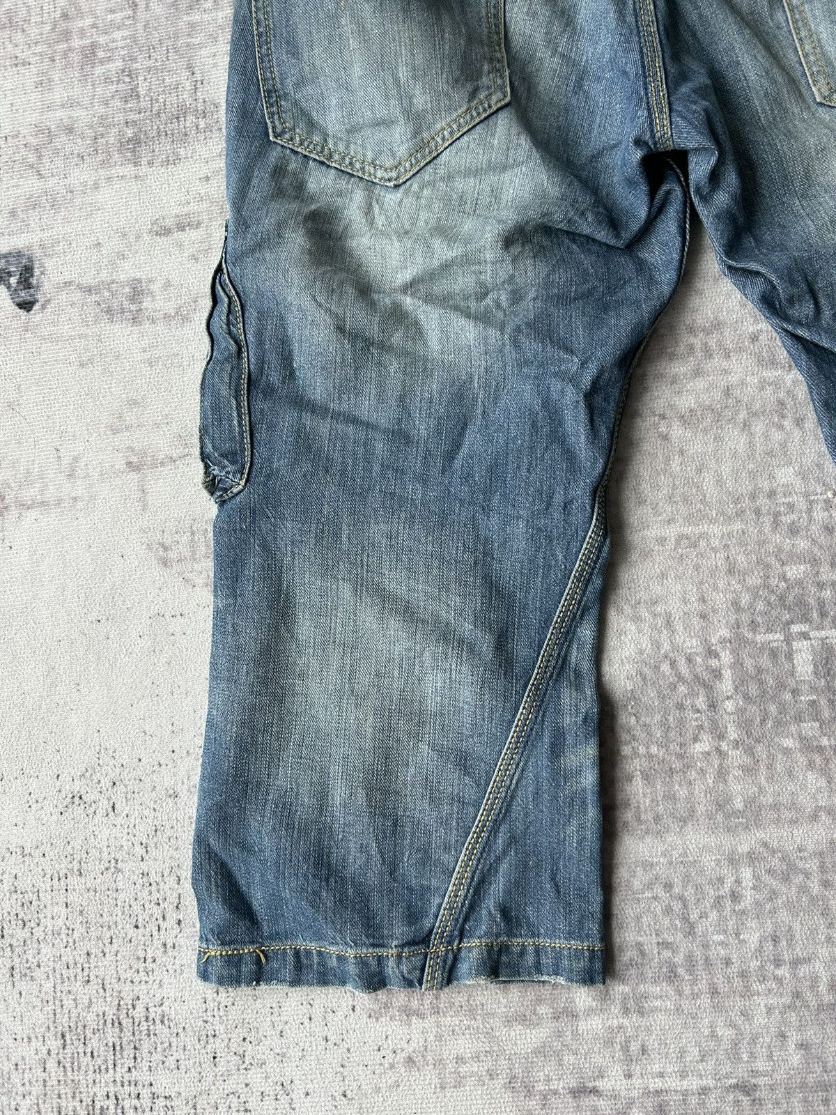 If Six Was Nine Nicole Men Distressed Cargo Jeans Size US 32 / EU 48 - 15 Thumbnail