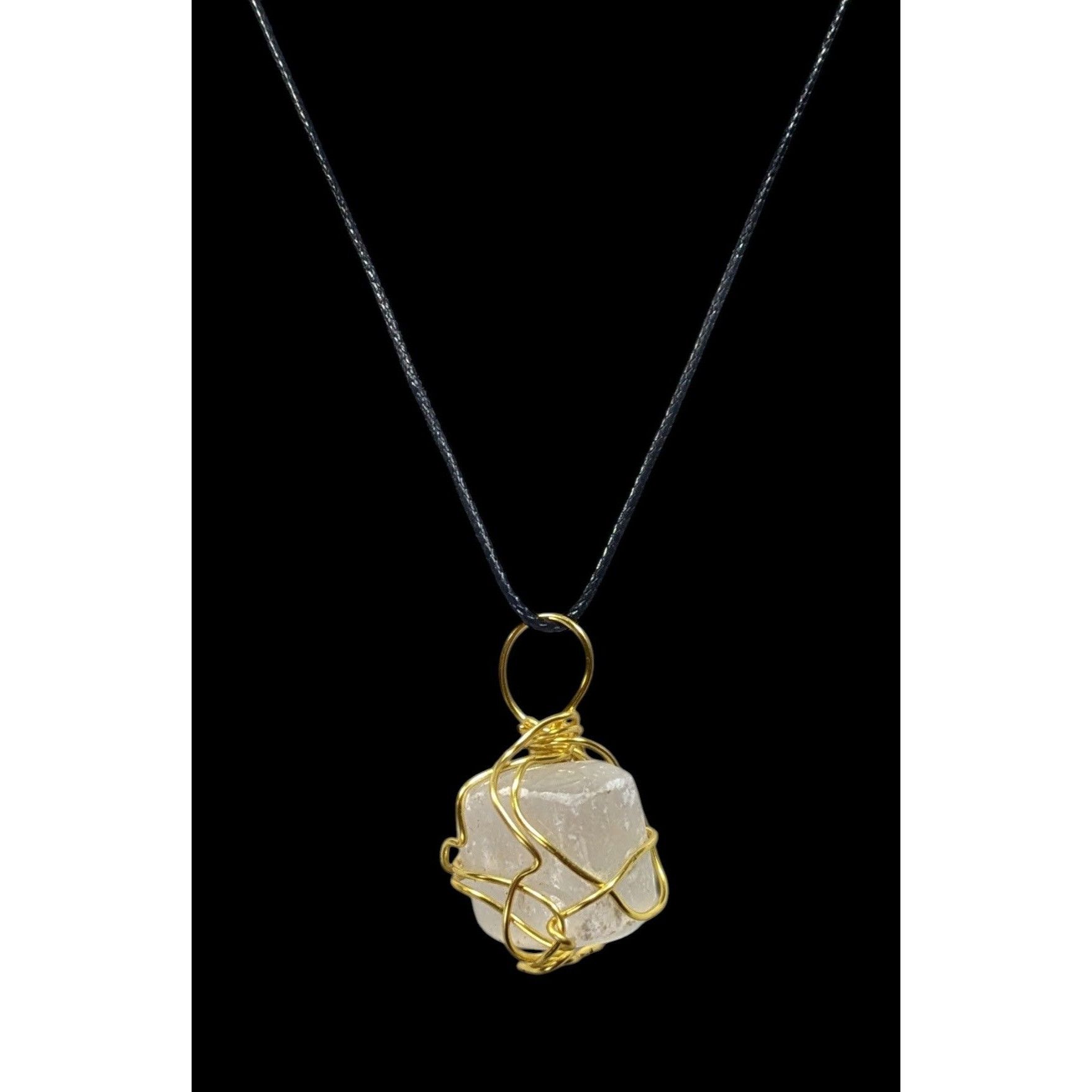Other Handmade Wire Wrapped Raw Stone Pendant Necklace Size ONE SIZE - 2 Thumbnail