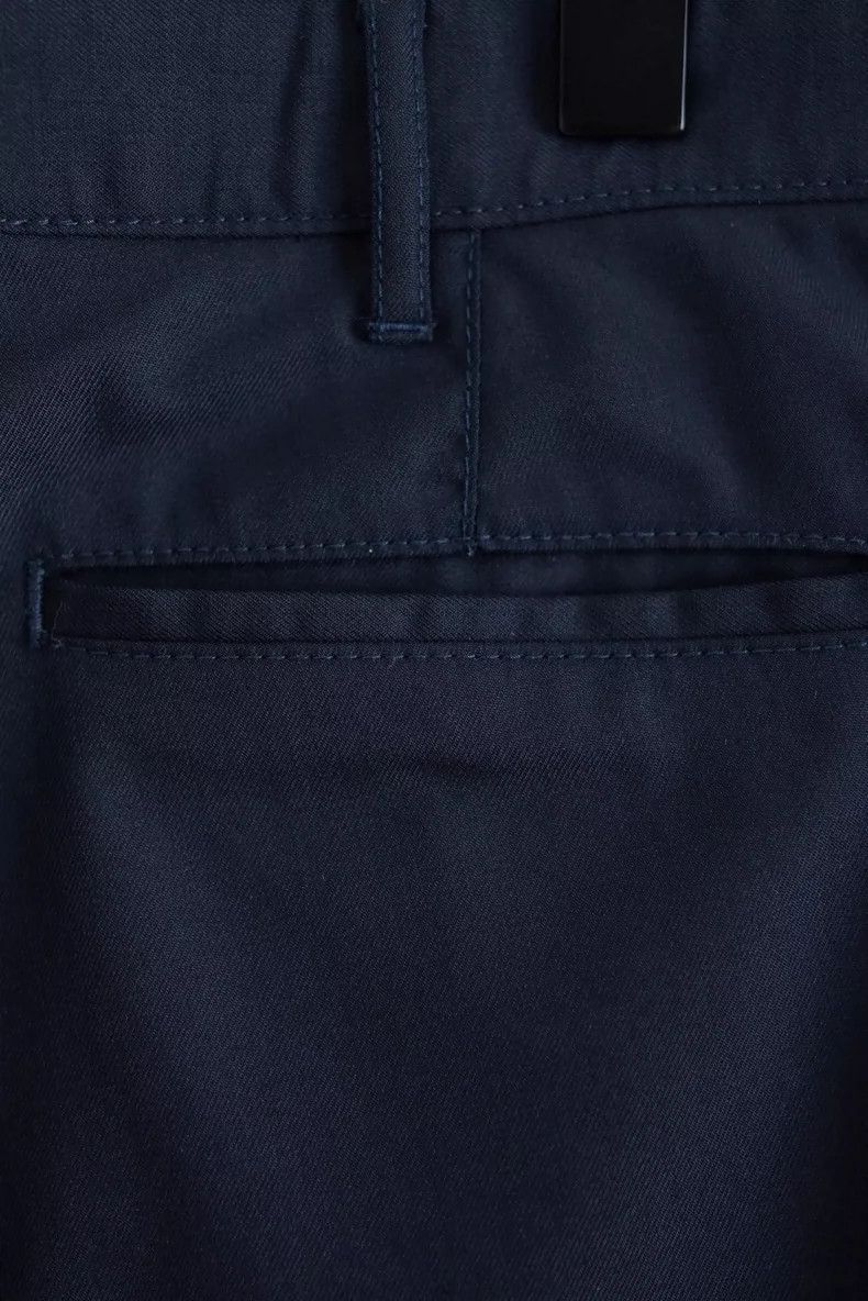 Comme des Garcons Comme des Garcons size M Navy blue thin wool straight casu Size US 29 - 7 Thumbnail
