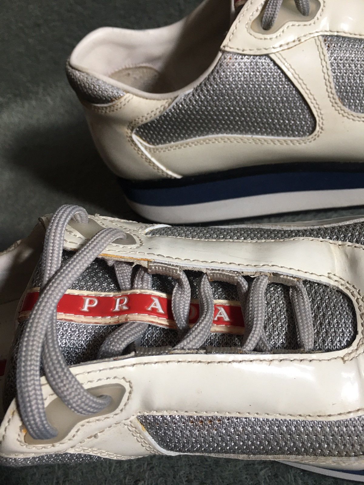 Prada PRADA American Cup Double Sole Patent Leather Sneakers EU 38 Size US 8 / IT 38 - 8 Thumbnail