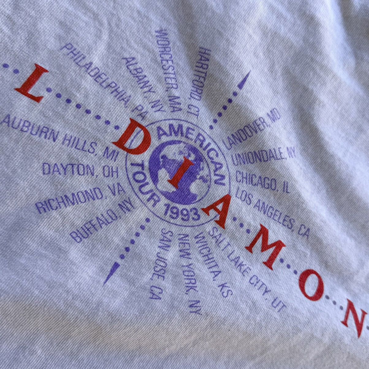 Band Tees Vintage Neil Diamond Band T Shirt 93 World Tour Size US XL / EU 56 / 4 - 7 Thumbnail