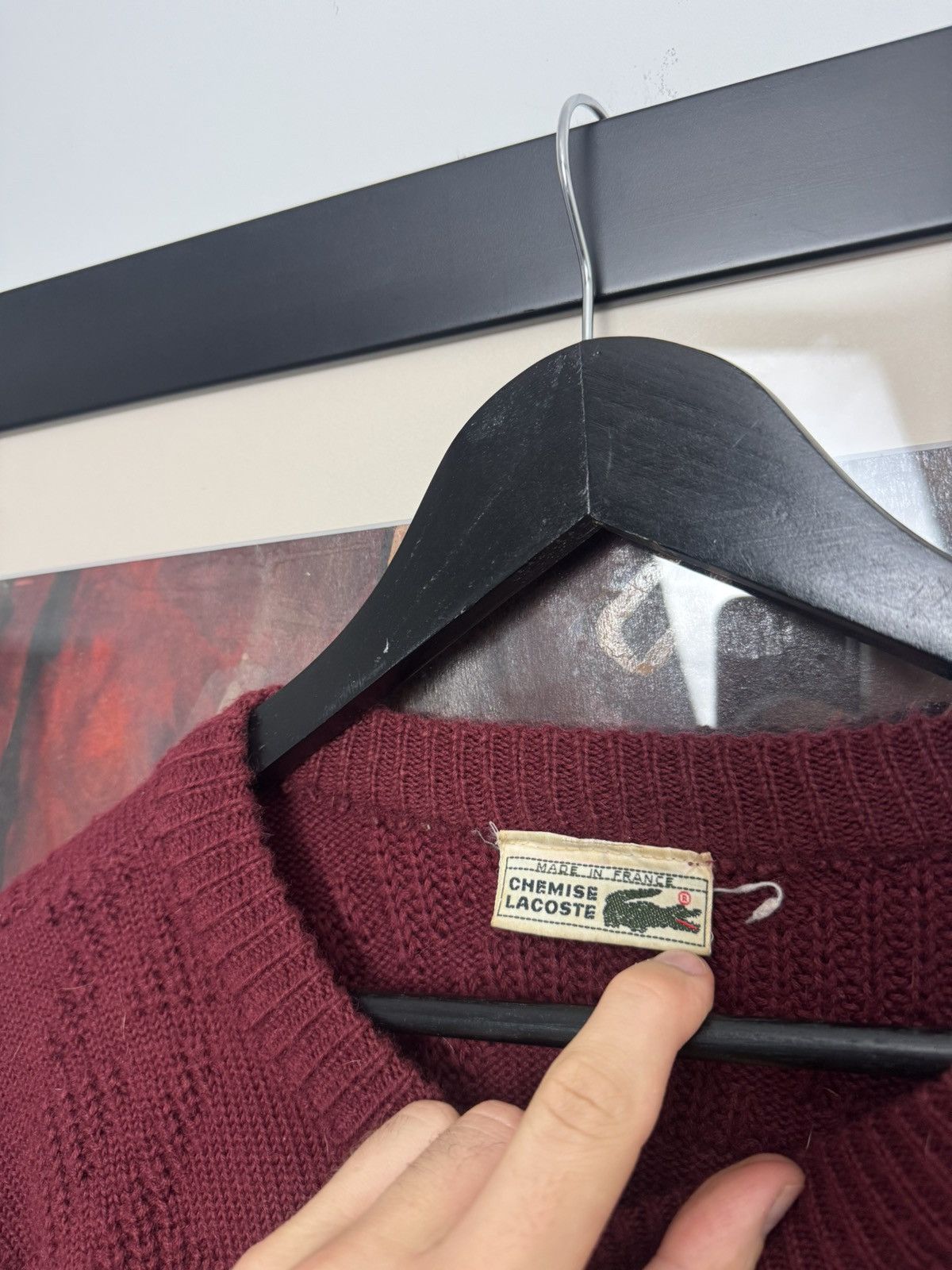 Lacoste Lacoste Vintage Sweater Knit Casual Red White 90s Hype Rare Size US XL / EU 56 / 4 - 4 Thumbnail