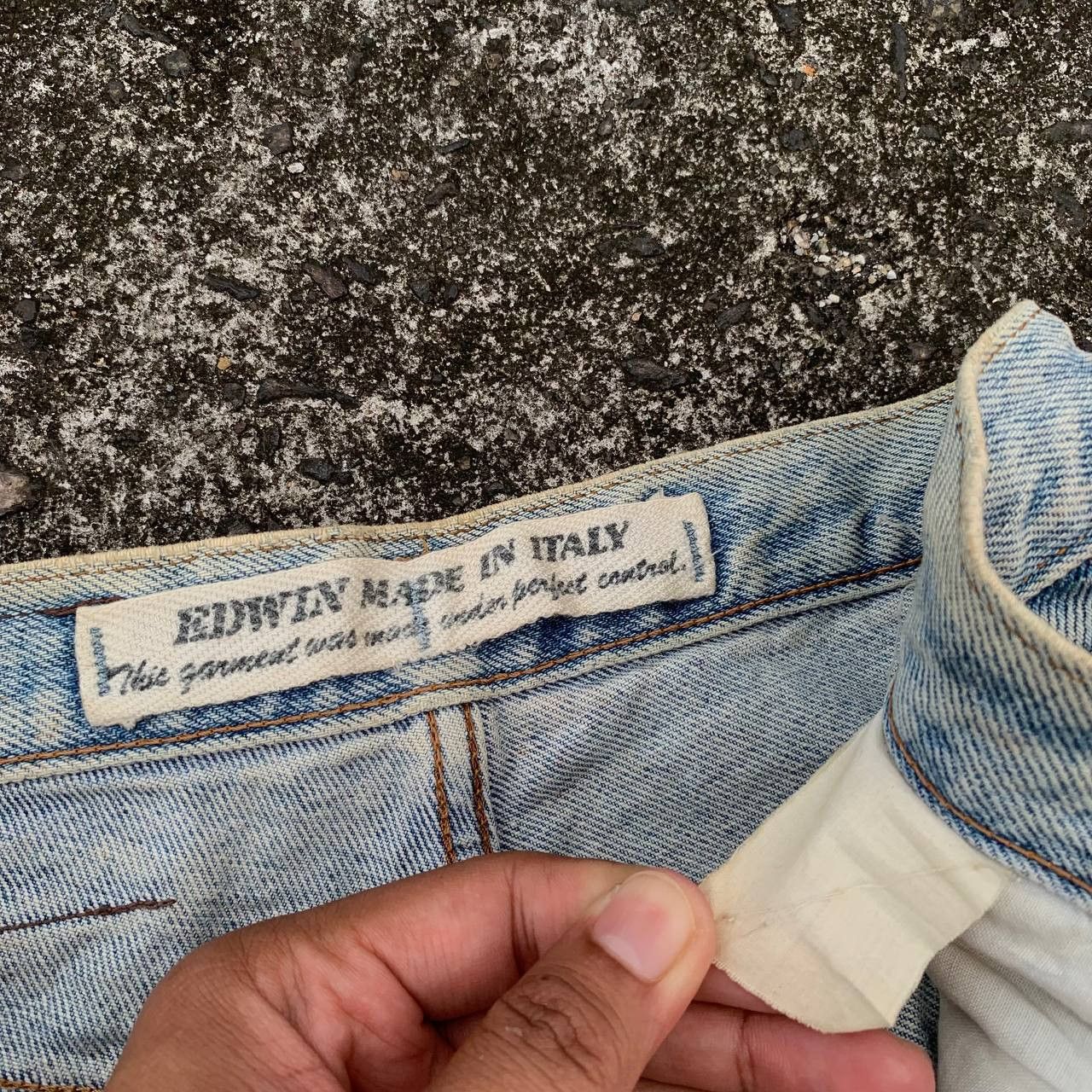Edwin Vintage Edwin Italy Ripped Jeans Light Wash Denim Size US 27 - 7 Thumbnail