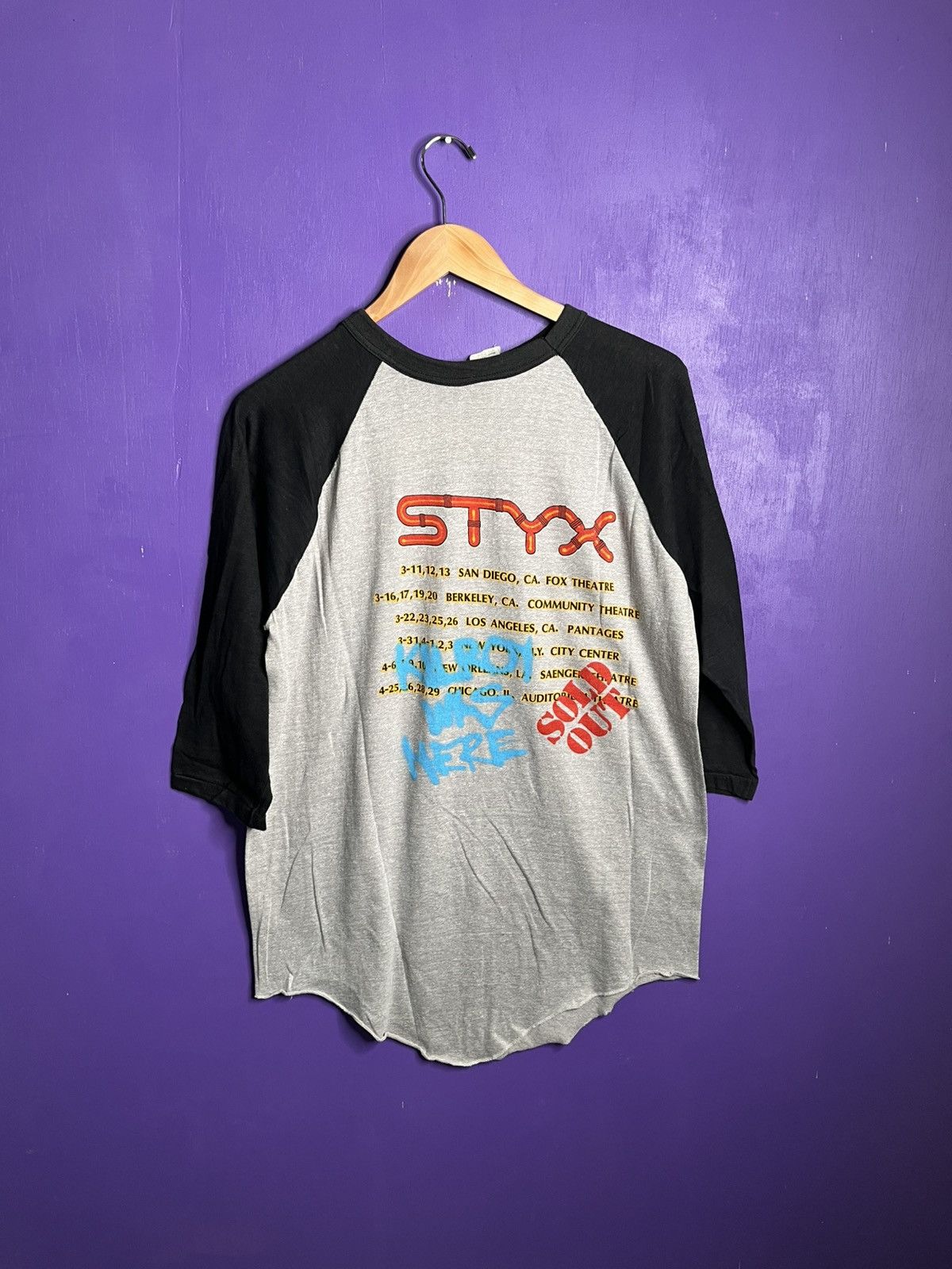 Band Tees × Vintage Vintage 1983 Styx metal head tour raglan t-shirt Size US L / EU 52-54 / 3 - 2 Thumbnail