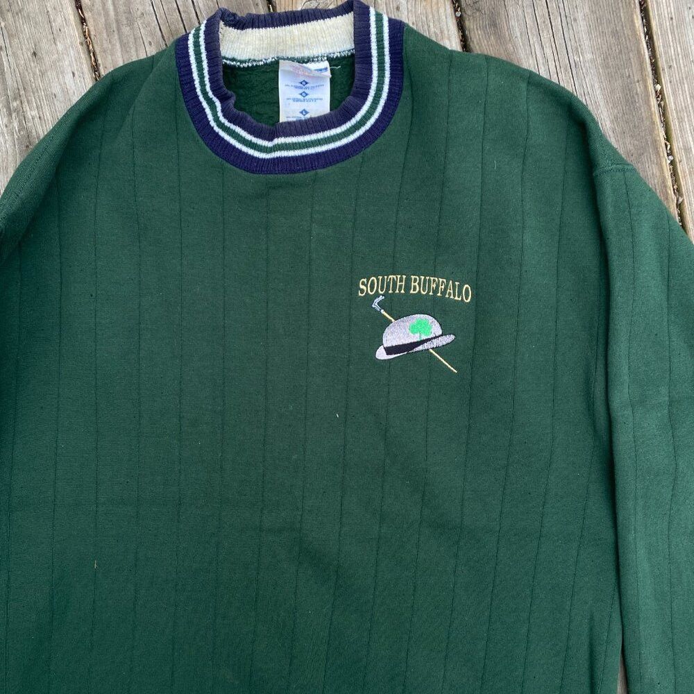 Vintage Vintage South Buffalo Golf Knit Sweater Large Green Size US L / EU 52-54 / 3 - 5 Thumbnail