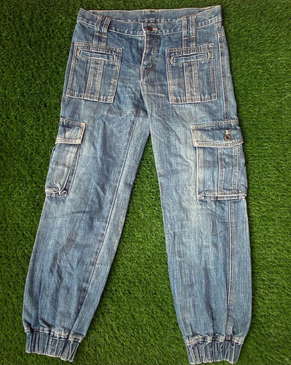 Hysteric Glamour × Japanese Brand Rare Hysteric Glamour Cargo Jogger Denim Pants Size US 31 - 1 Thumbnail