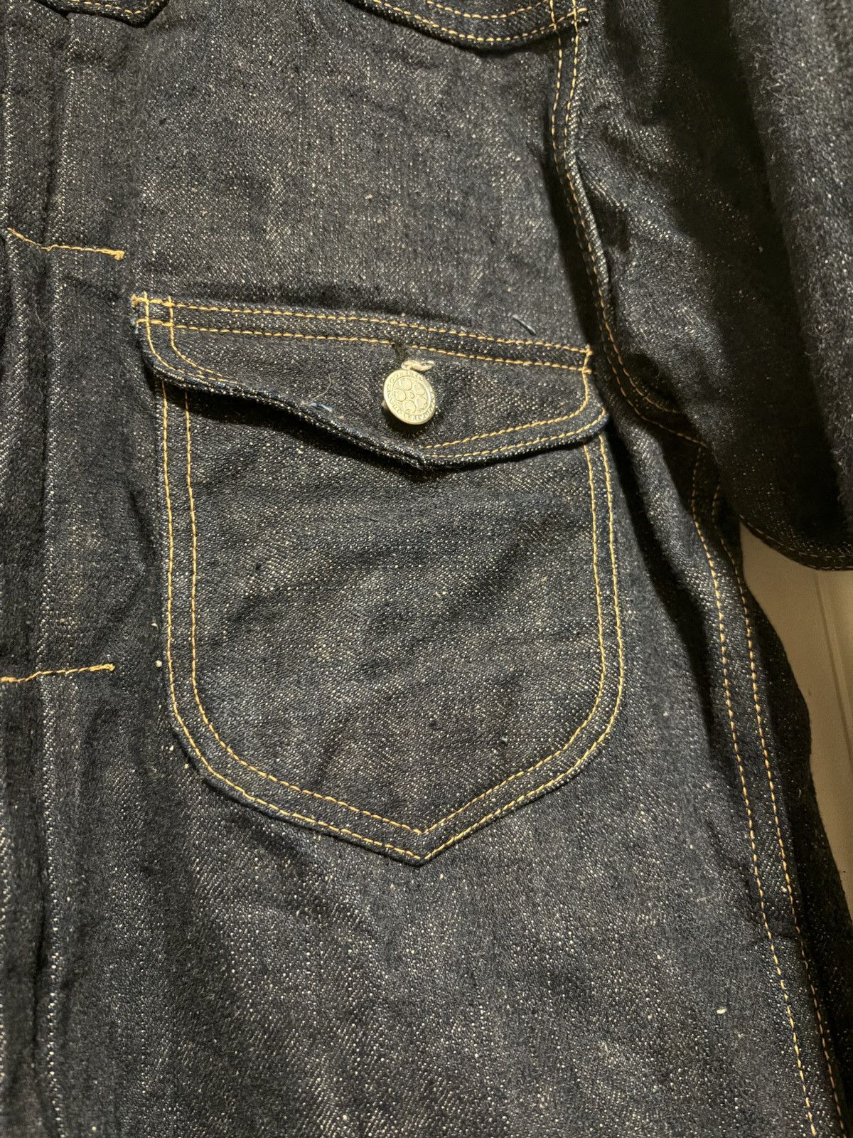 Samurai Jeans Samurai S101AX-SAKURA "Ai-Plus Sakura" 18oz Type 1 Jacket 44 Size US L / EU 52-54 / 3 - 3 Thumbnail