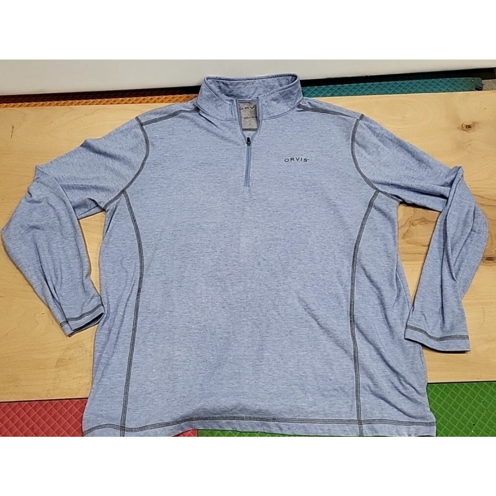 Orvis Orvis Sweatshirt Pullover L 1/4 Zip Blue Mens Regular Size 44" Chest Size US L / EU 52-54 / 3 - 2 Thumbnail