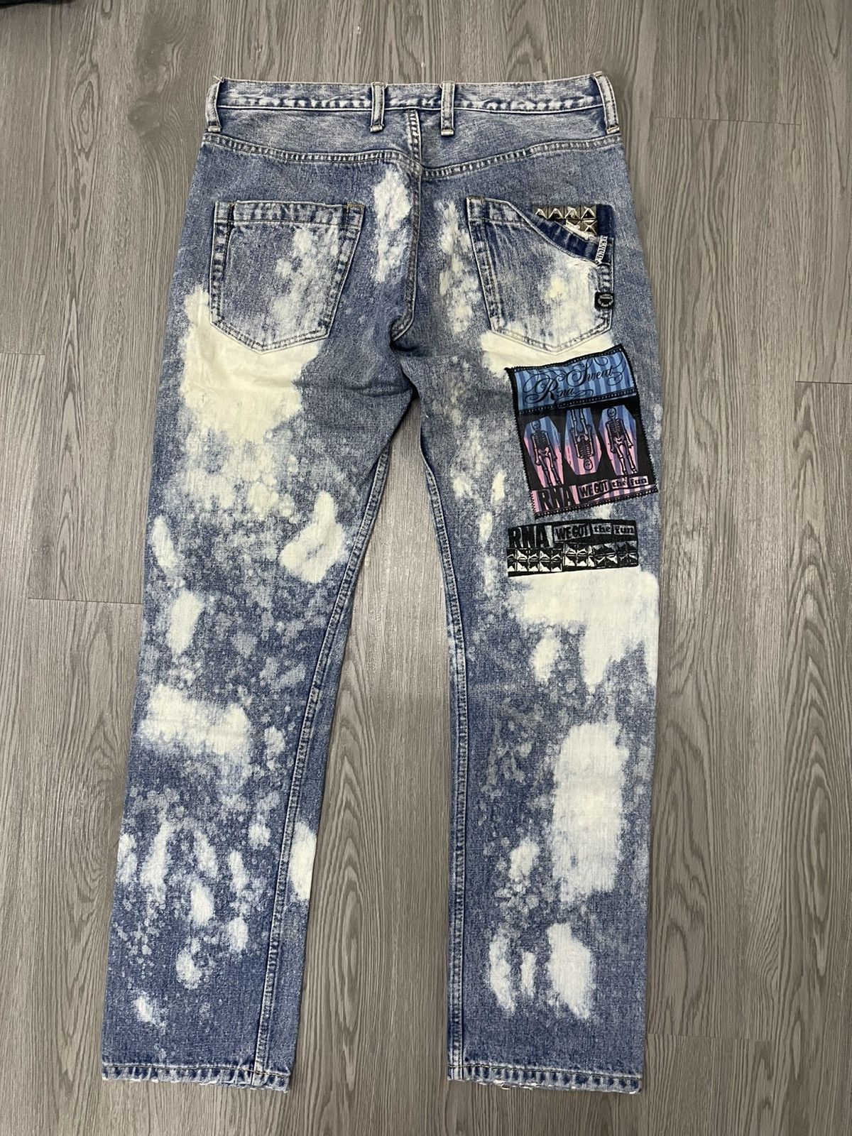 Japanese Brand RNA studded Rip distressed denim Size US 30 / EU 46 - 3 Thumbnail