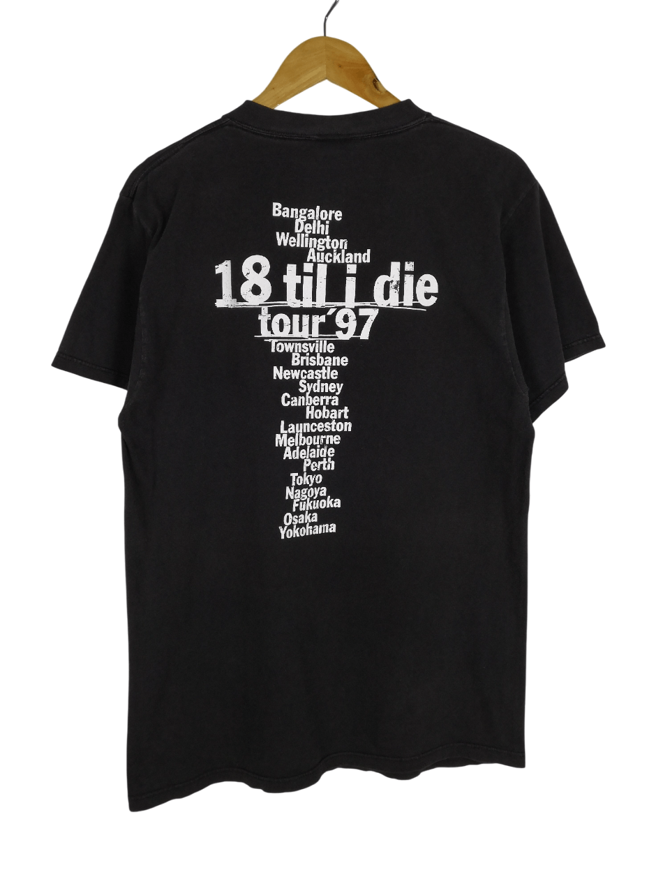 Band Tees Vintage 90s Bryan Adams T-Shirt 18 Til I Die Tour '97 Size US M / EU 48-50 / 2 - 2 Thumbnail