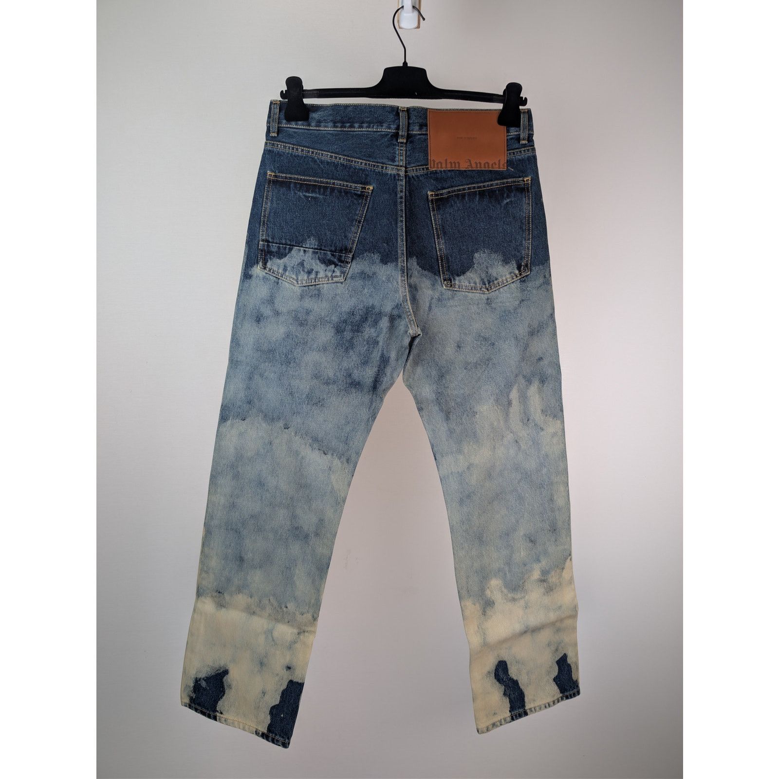 Palm Angels o1rshd1 Cloud Wash 5-Pocket Loose Denim Pants in Light Blue Size US 34 / EU 50 - 11 Thumbnail