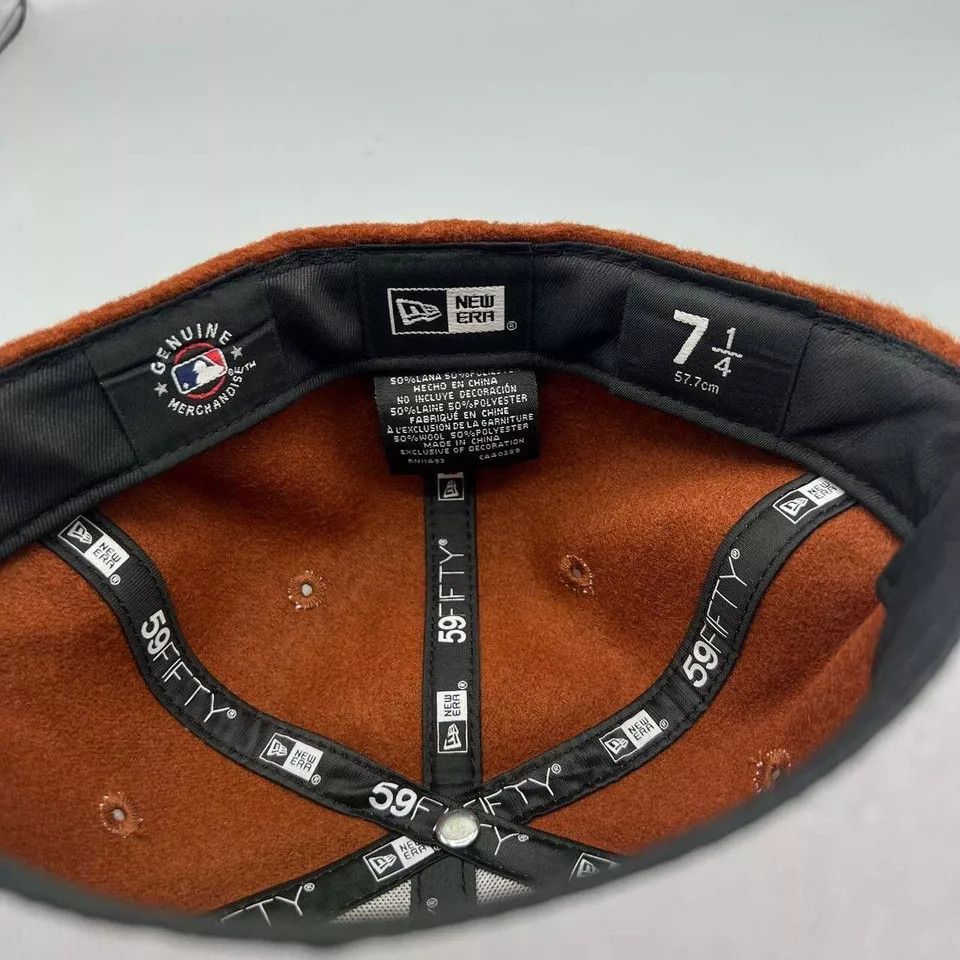 New Era Houston Astros Hat Men 7 1/4 59Fifty New Era MLB Fitted Wool Size ONE SIZE - 7 Thumbnail
