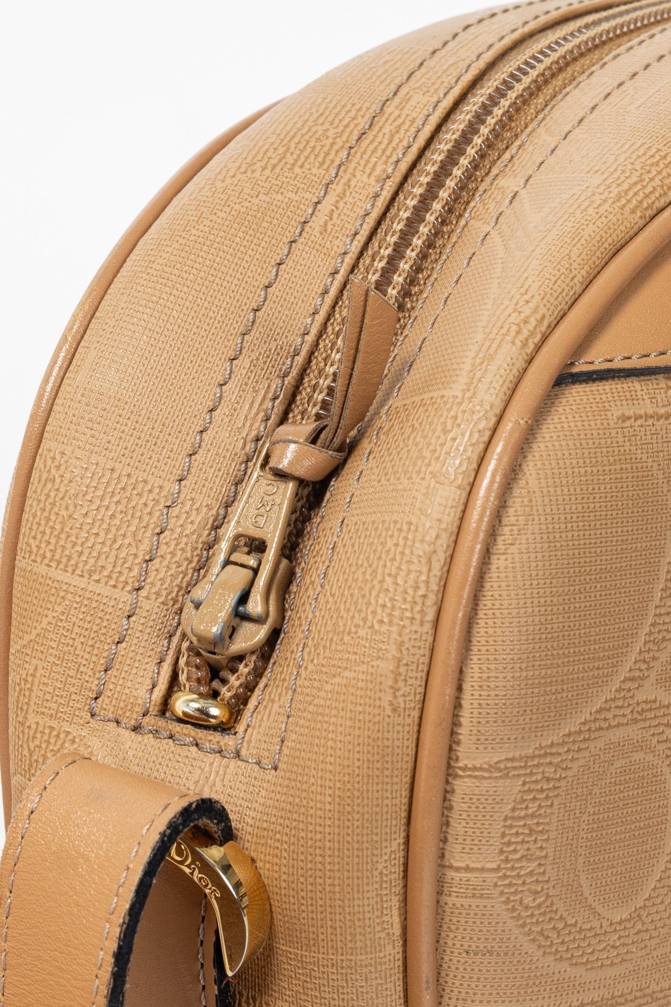 Dior Christian Dior Camel Trotter Leather-Trim Shoulder Bag Size ONE SIZE - 9 Thumbnail