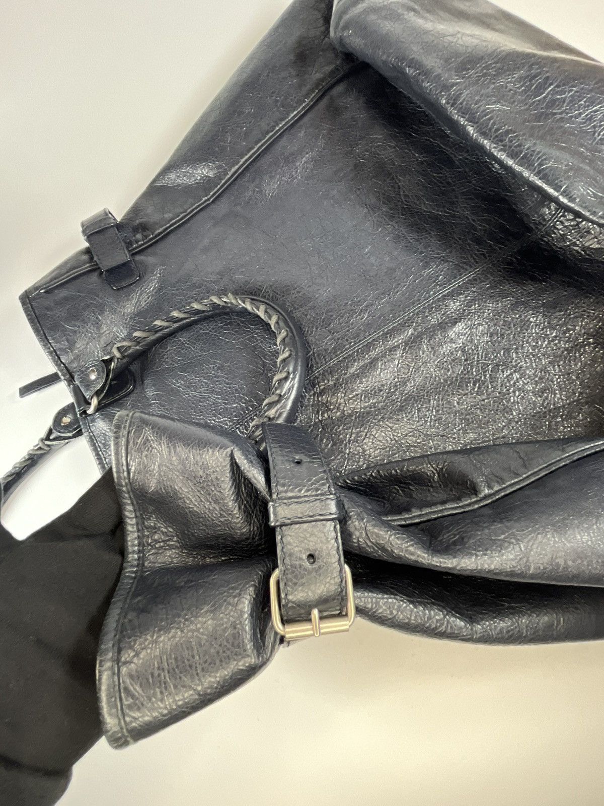 Balenciaga Balenciaga SS12 Archive Cube Leather Tote Black/Dark Navy Size ONE SIZE - 16 Thumbnail