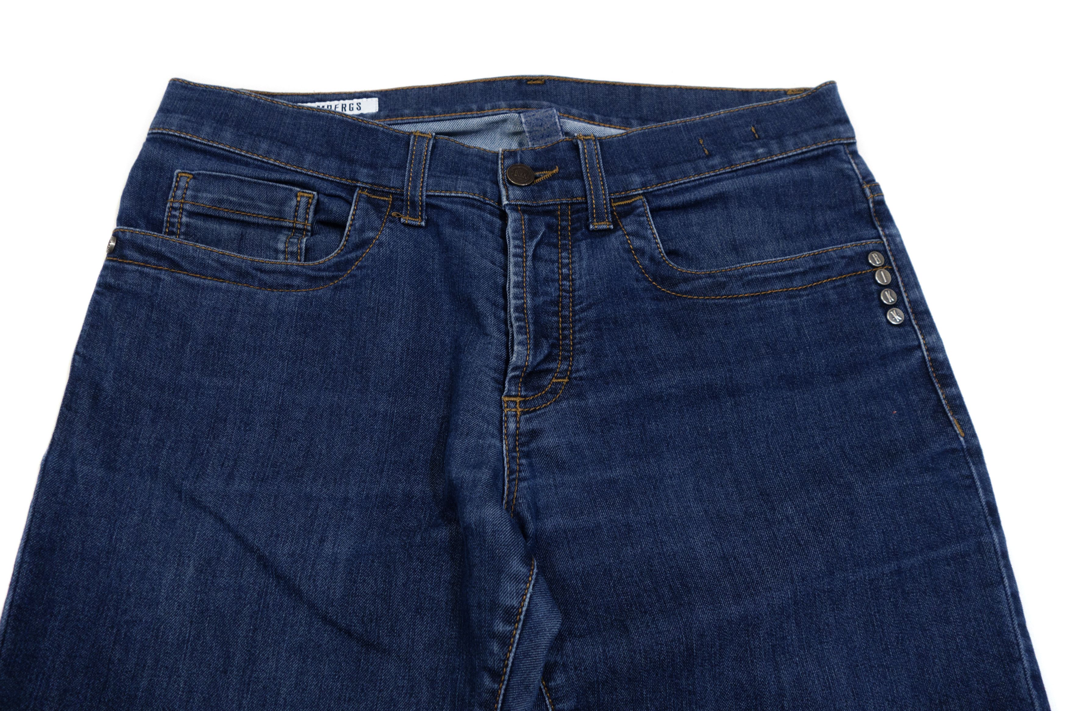 Dirk Bikkembergs Logo Slim Fit Dark Stretch Jeans Size US 31 - 3 Thumbnail