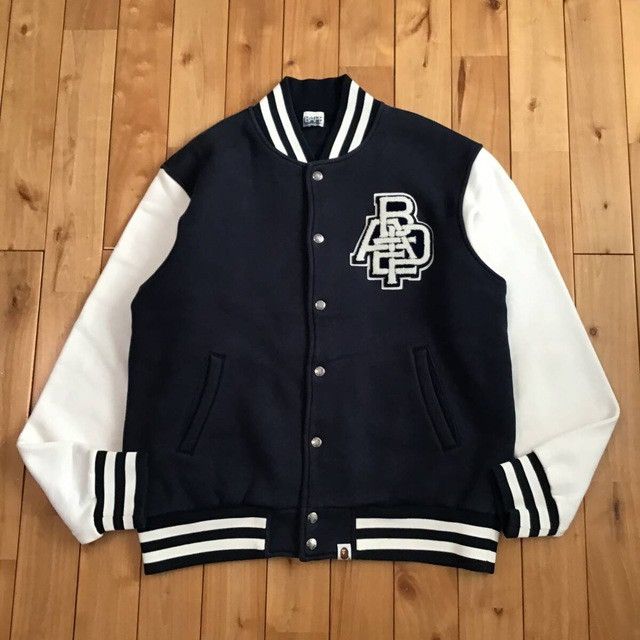 Bape × Nigo BAPE college logo sweat varsity jacket a bathing ape NIGO Size US L / EU 52-54 / 3 - 2 Thumbnail