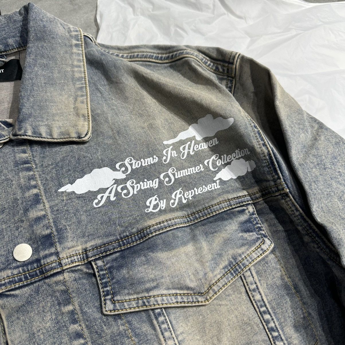 Represent Clo. Represent Storms In Heaven Denim Jacket Size US L / EU 52-54 / 3 - 3 Thumbnail