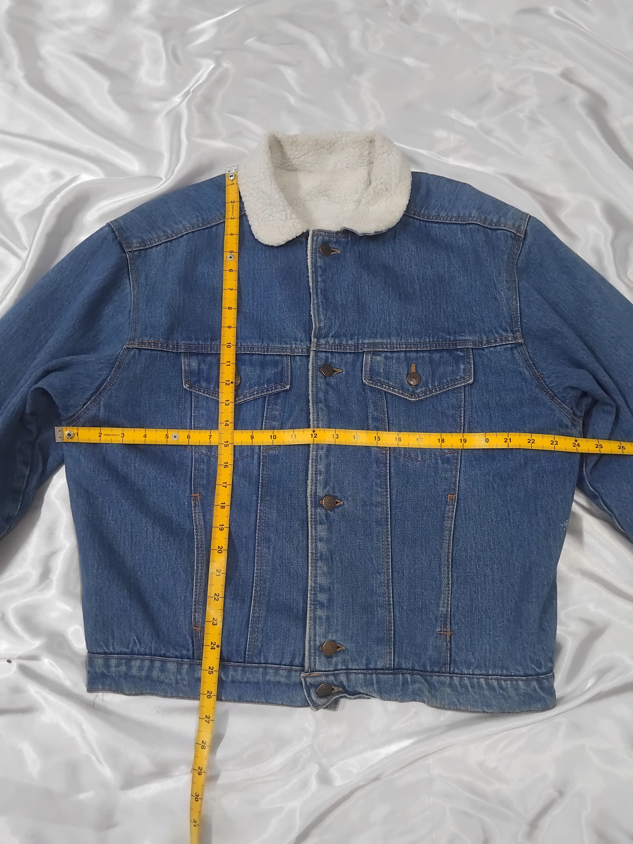 Japanese Brand Blue Colour unnamed Made in ITALY Sherpa Denim Jacket Size US L / EU 52-54 / 3 - 6 Thumbnail