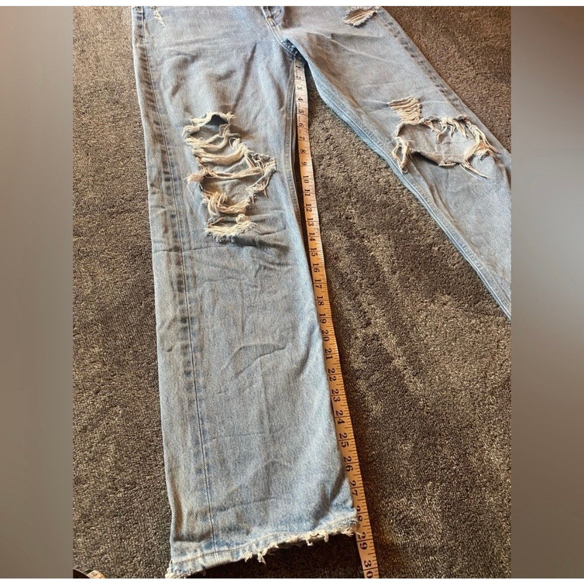 Agolde AGOLDE Los Angeles Blue Distressed Jeans ( 26 ) Size 26" / US 2 / IT 38 - 2 Thumbnail