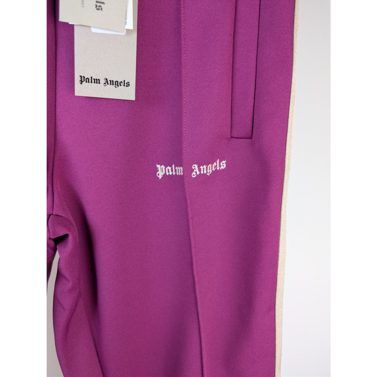 Palm Angels o1rshd1 Q:2 / Classic Logo Track Pants in Purple / Off White Size US 32 / EU 48 - 8 Thumbnail