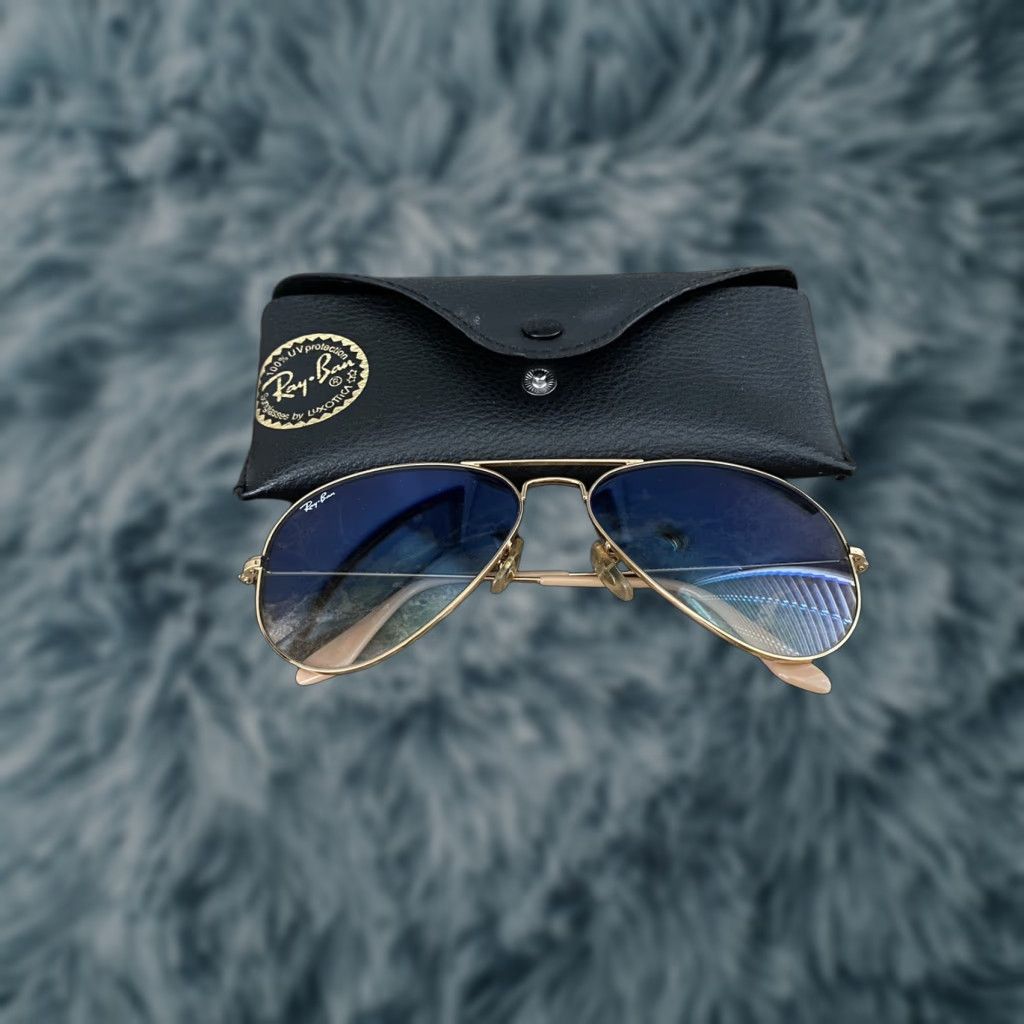 Vintage VINTAGE Ray-Ban Aviator Sunglasses RB3025 001/35 Gold Frame Gradient Lenses 58[]14 Metal Men Adults UV400 Brown Lens Size ONE SIZE - 1 Thumbnail