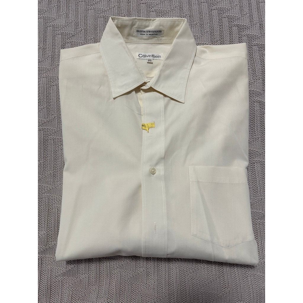 Calvin Klein Calvin Klein light yellow cream long sleeve button down Size US L / EU 52-54 / 3 - 1 Thumbnail