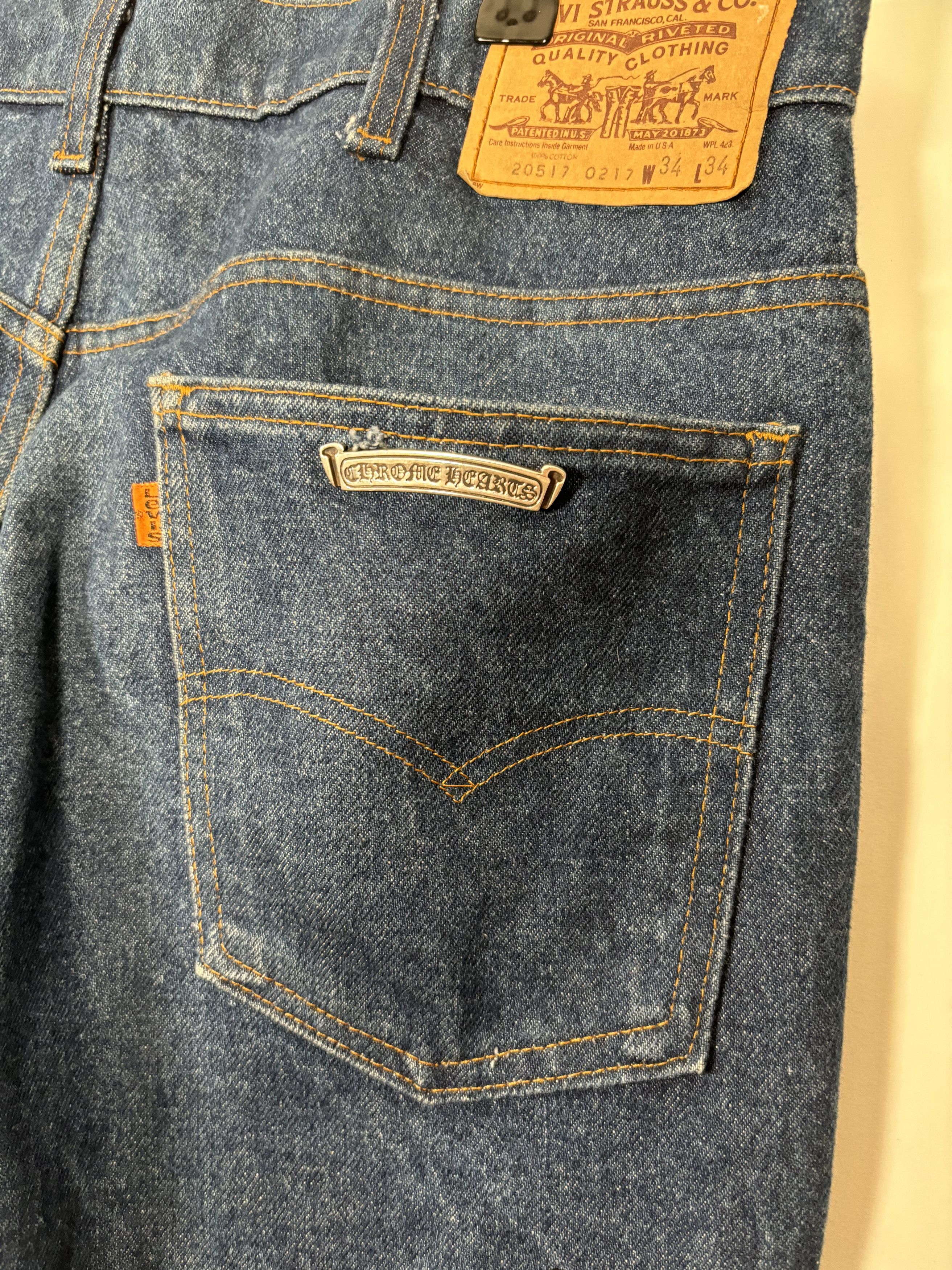 Chrome Hearts 🚭 CLASSIC GRAIL 🚭 CHROME HEARTS VINTAGE PATCHED LEVI’S Size US 33 - 14 Thumbnail
