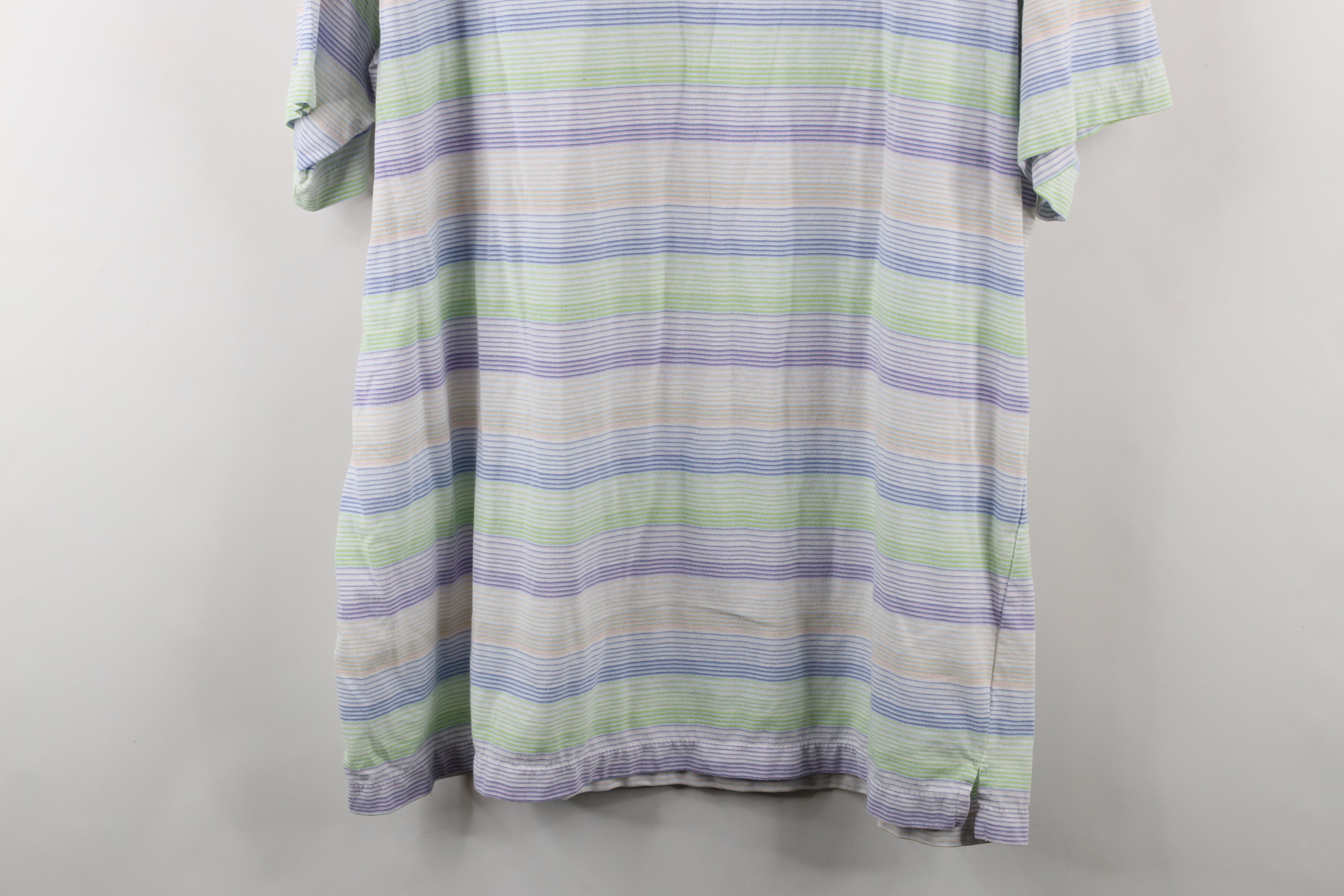Vintage Vintage 90s Streetwear Pastel Striped Collard Golf Polo Size US XXL / EU 58 / 5 - 11 Thumbnail