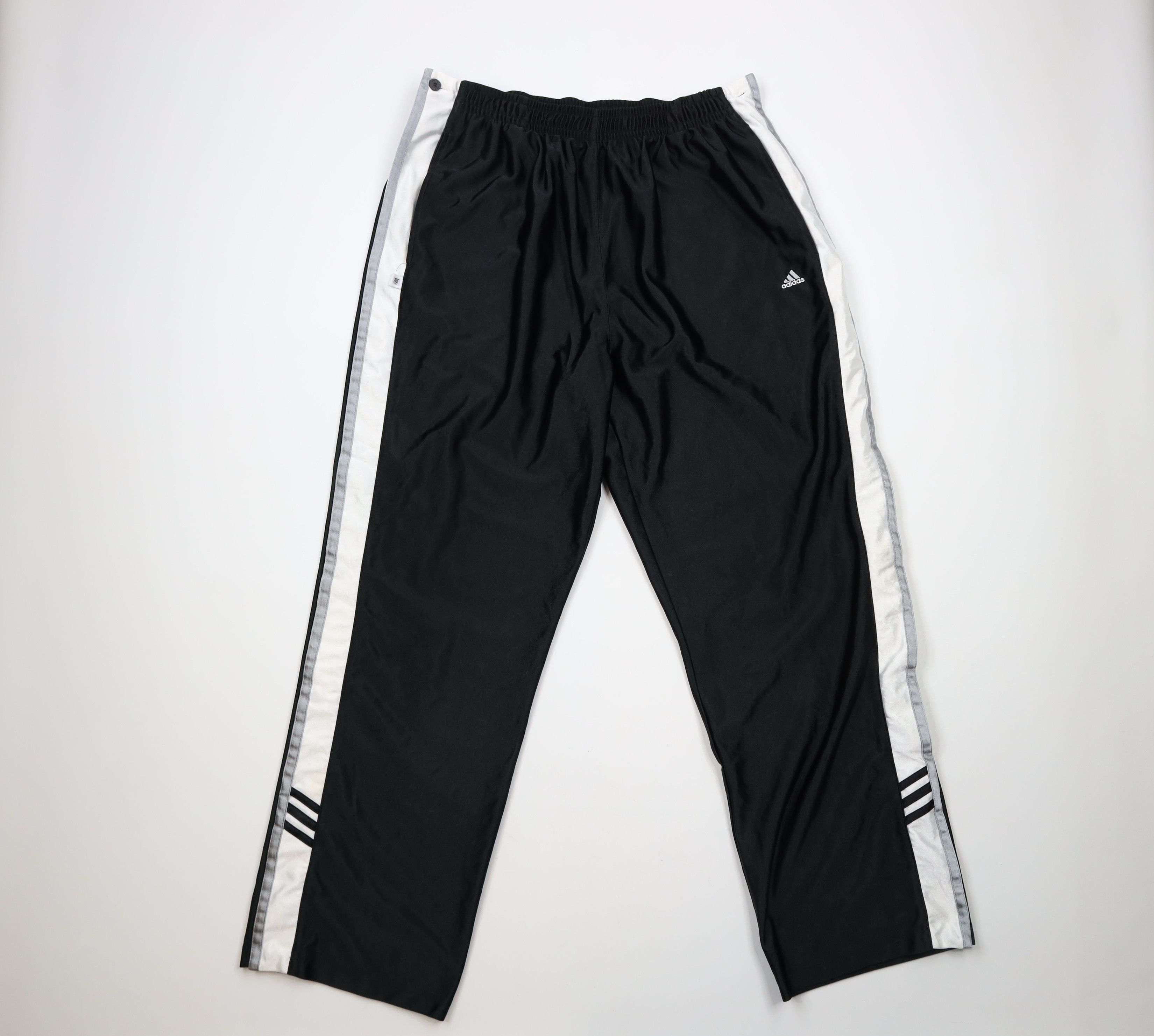 Adidas × Vintage Vintage Y2K 2001 Adidas Block Wide Leg Tearaway Sweatpants Size US 40 / EU 56 - 1 Thumbnail