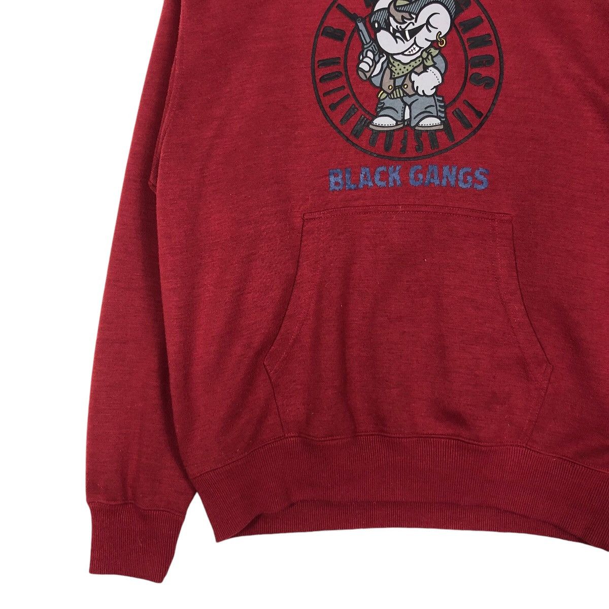 Japanese Brand × Vintage Vintage Black Gang Japanese Brand Hoodie Medium Size US M / EU 48-50 / 2 - 3 Thumbnail
