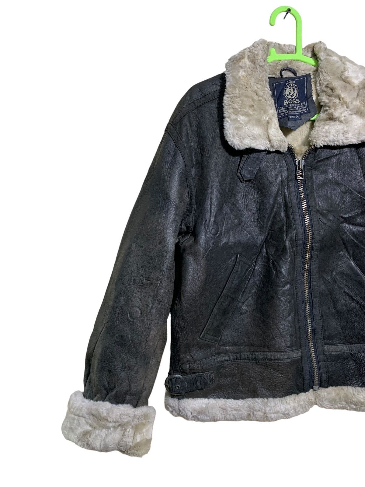 Vintage 🔥LTD EDITIONS 00 SUNTORY BOSS COFFEE LEATHER JACKET Size US M / EU 48-50 / 2 - 3 Thumbnail