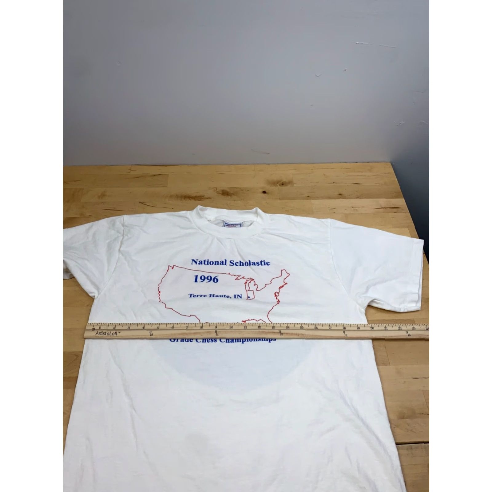 Vintage VINTAGE National Grade Chess Chimpionship Shirt Mens S White 90s Promo All Sport T-Shirt" Size US S / EU 44-46 / 1 - 6 Thumbnail